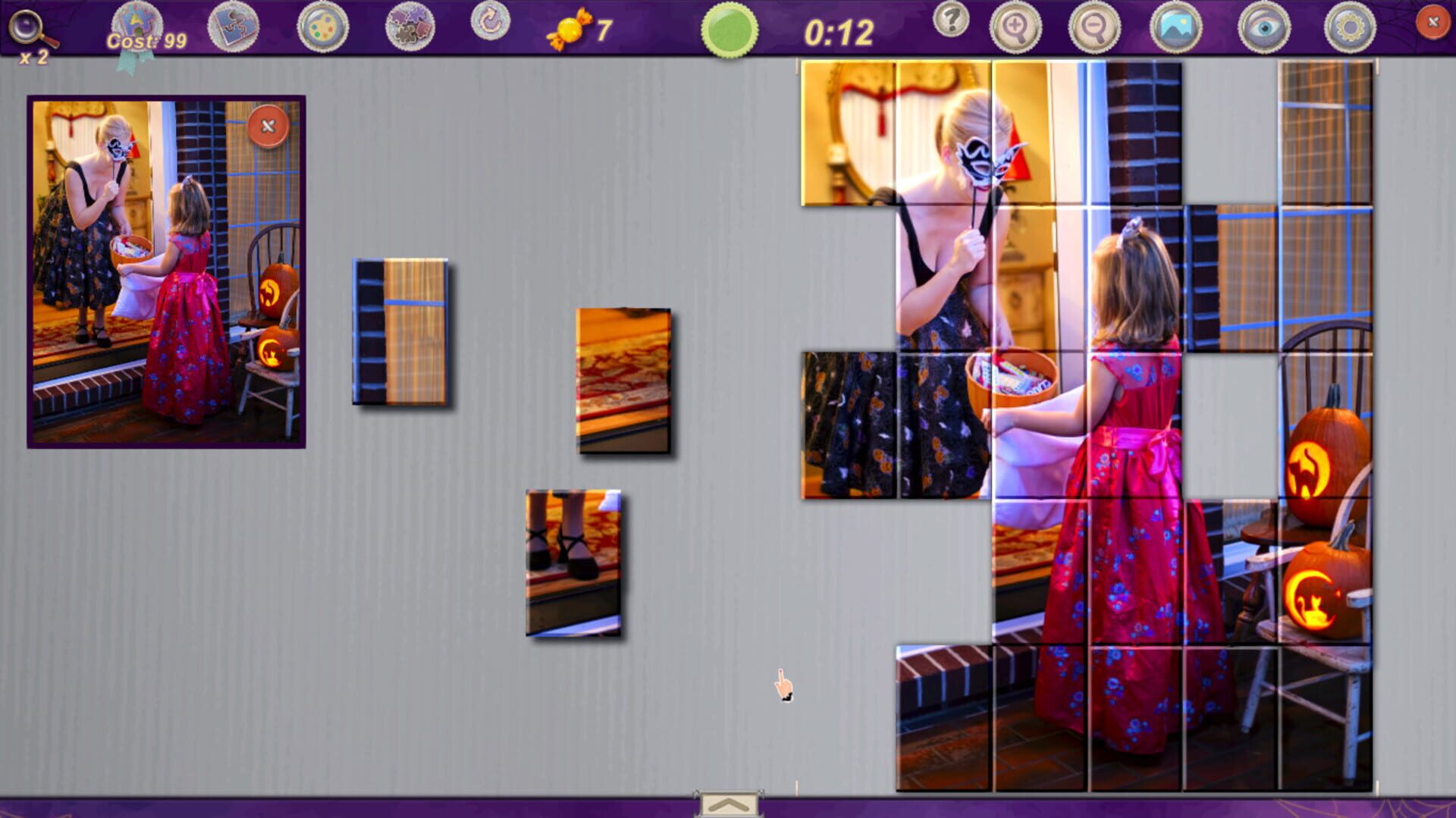 Sweet Holiday Jigsaws: Halloween Night - Screenshot