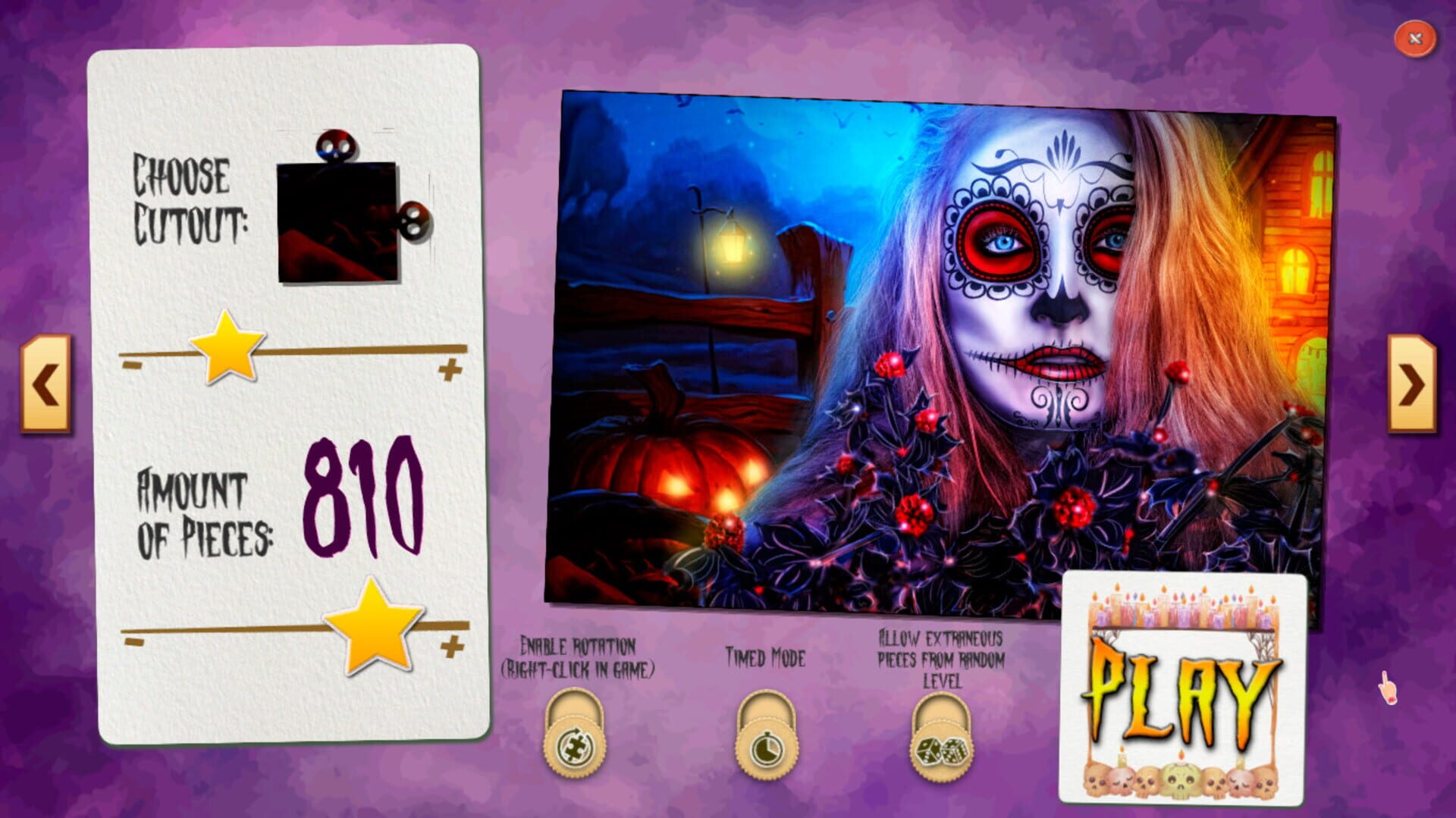 Sweet Holiday Jigsaws: Halloween Night - Screenshot