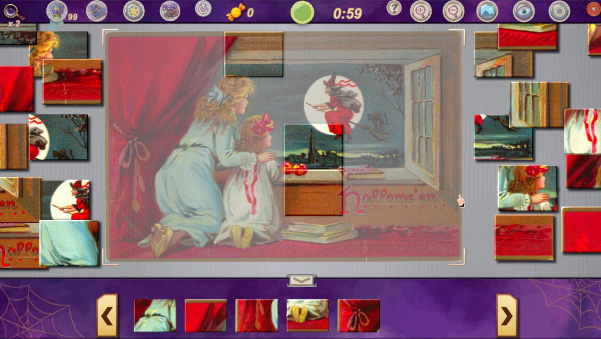 Sweet Holiday Jigsaws: Halloween Night - Screenshot