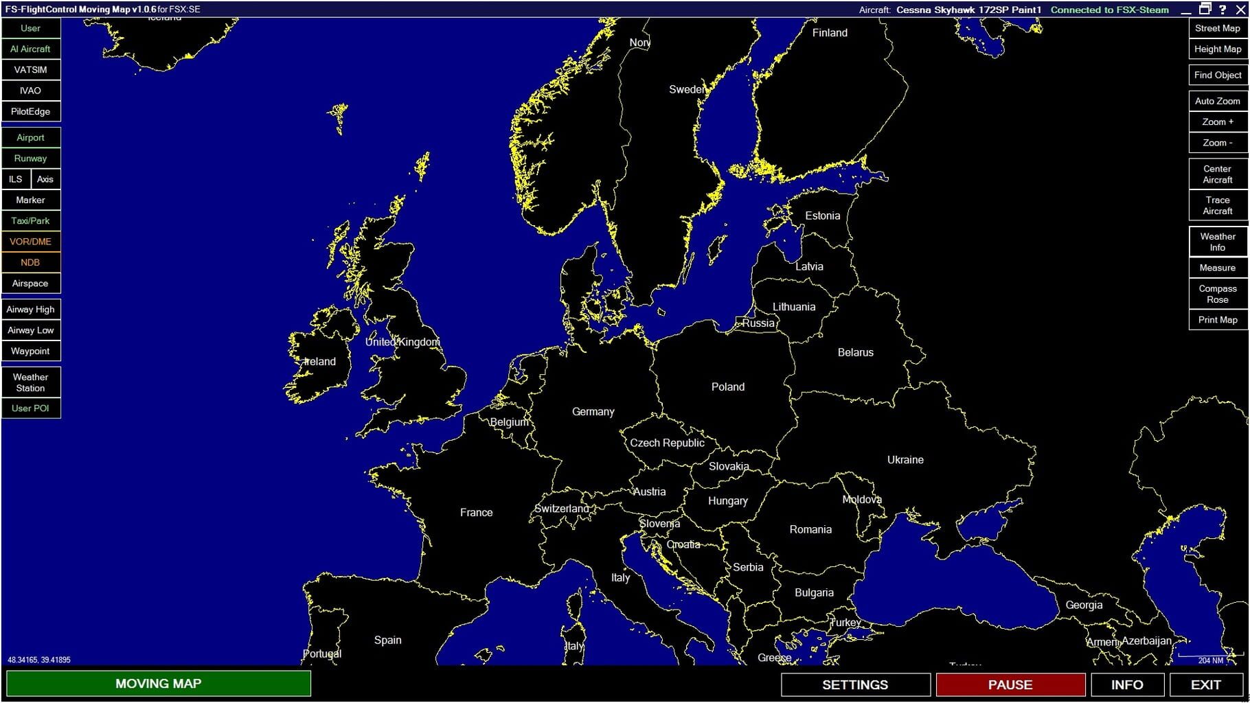 Microsoft Flight Simulator X: Steam Edition - Moving Map