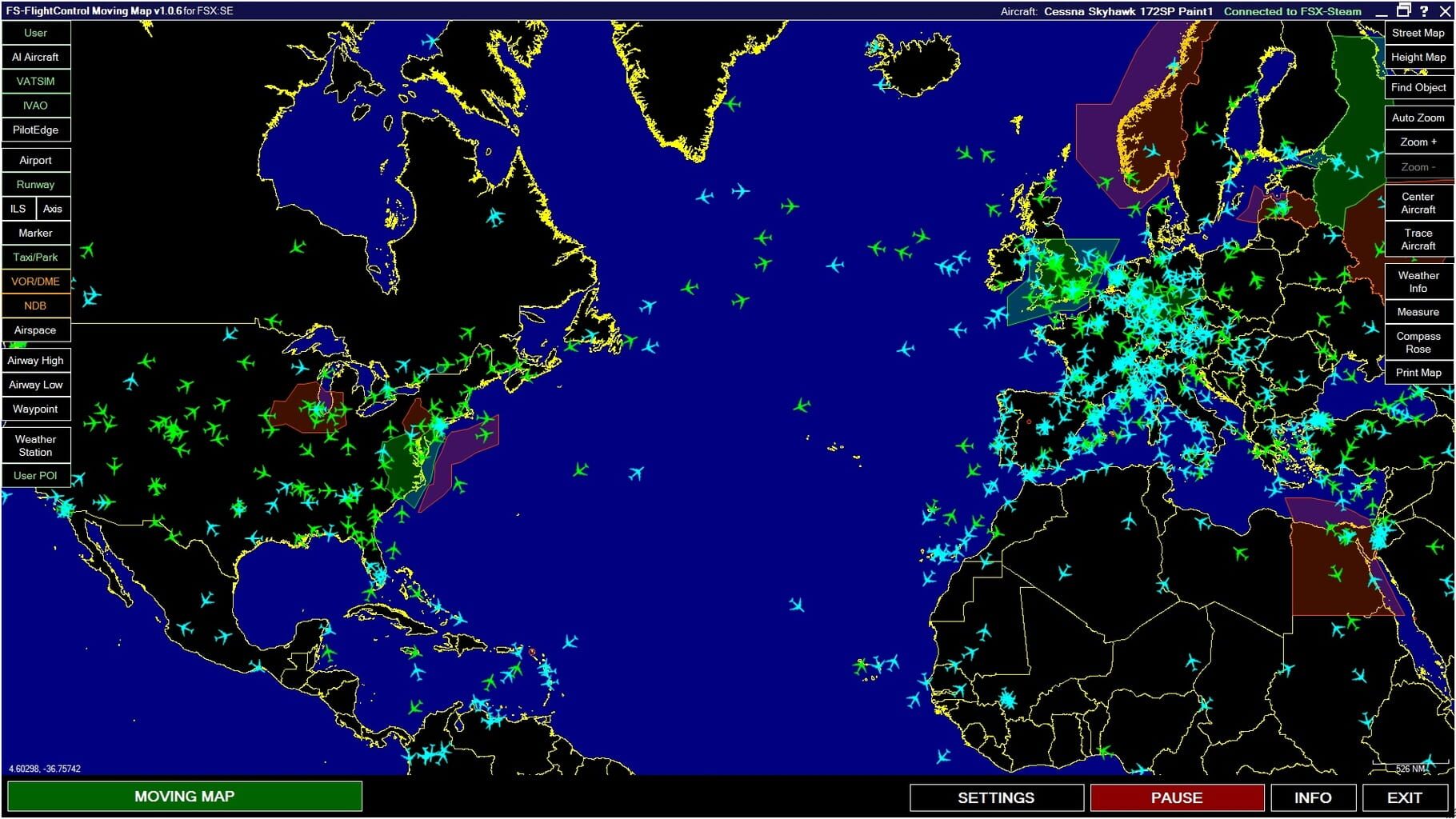 Microsoft Flight Simulator X: Steam Edition - Moving Map