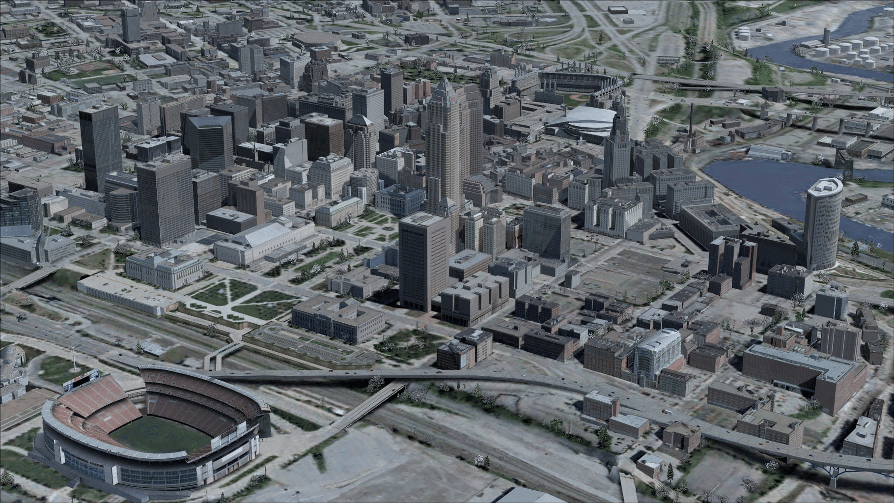 Microsoft Flight Simulator X: Steam Edition - US Cities X: Cleveland screenshot