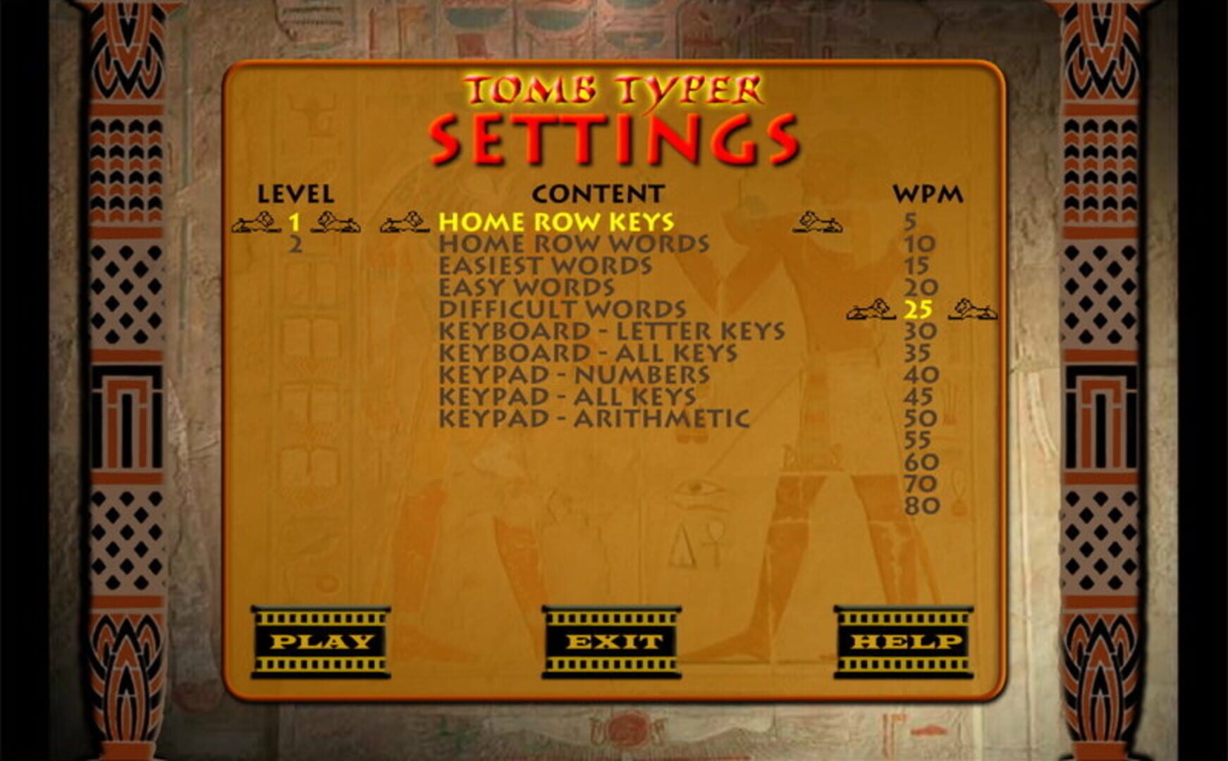 Tomb Typing - Screenshot