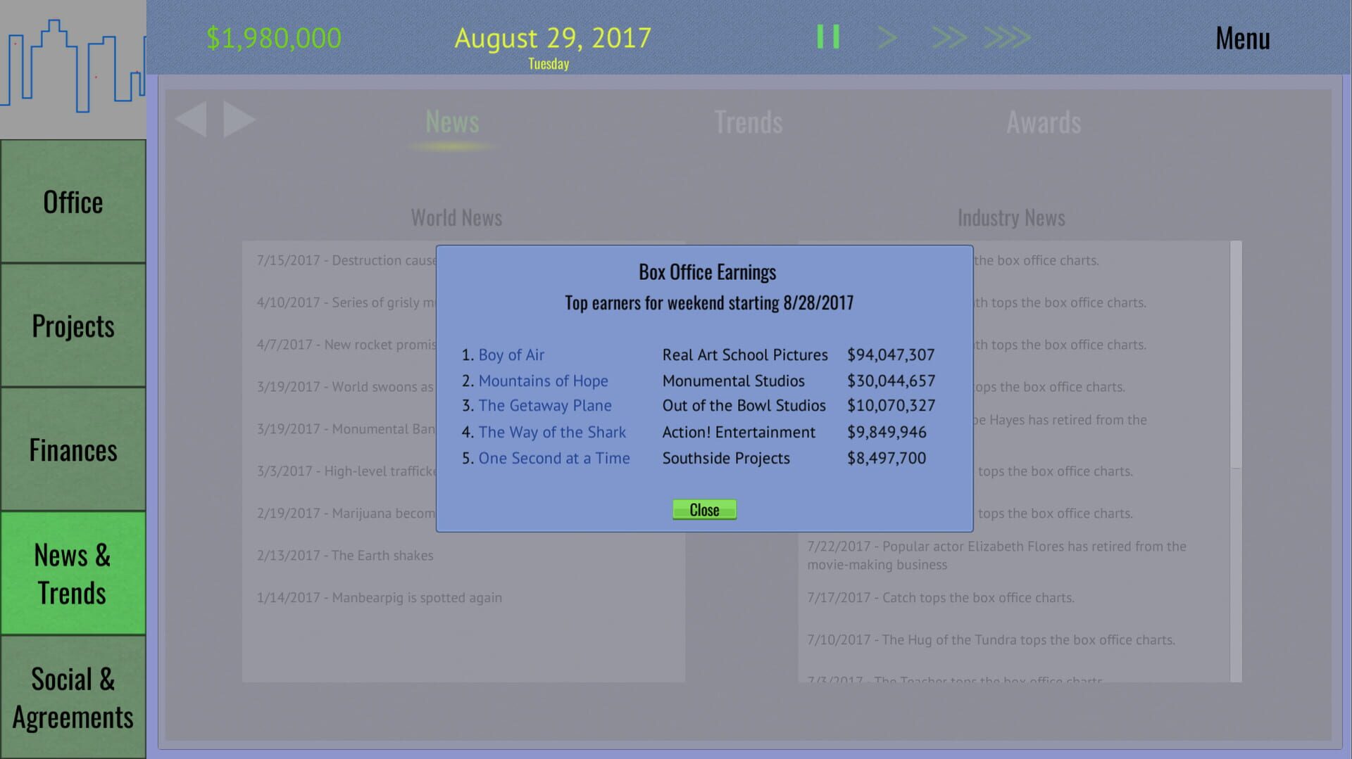 Tinseltown Tycoon - Screenshot