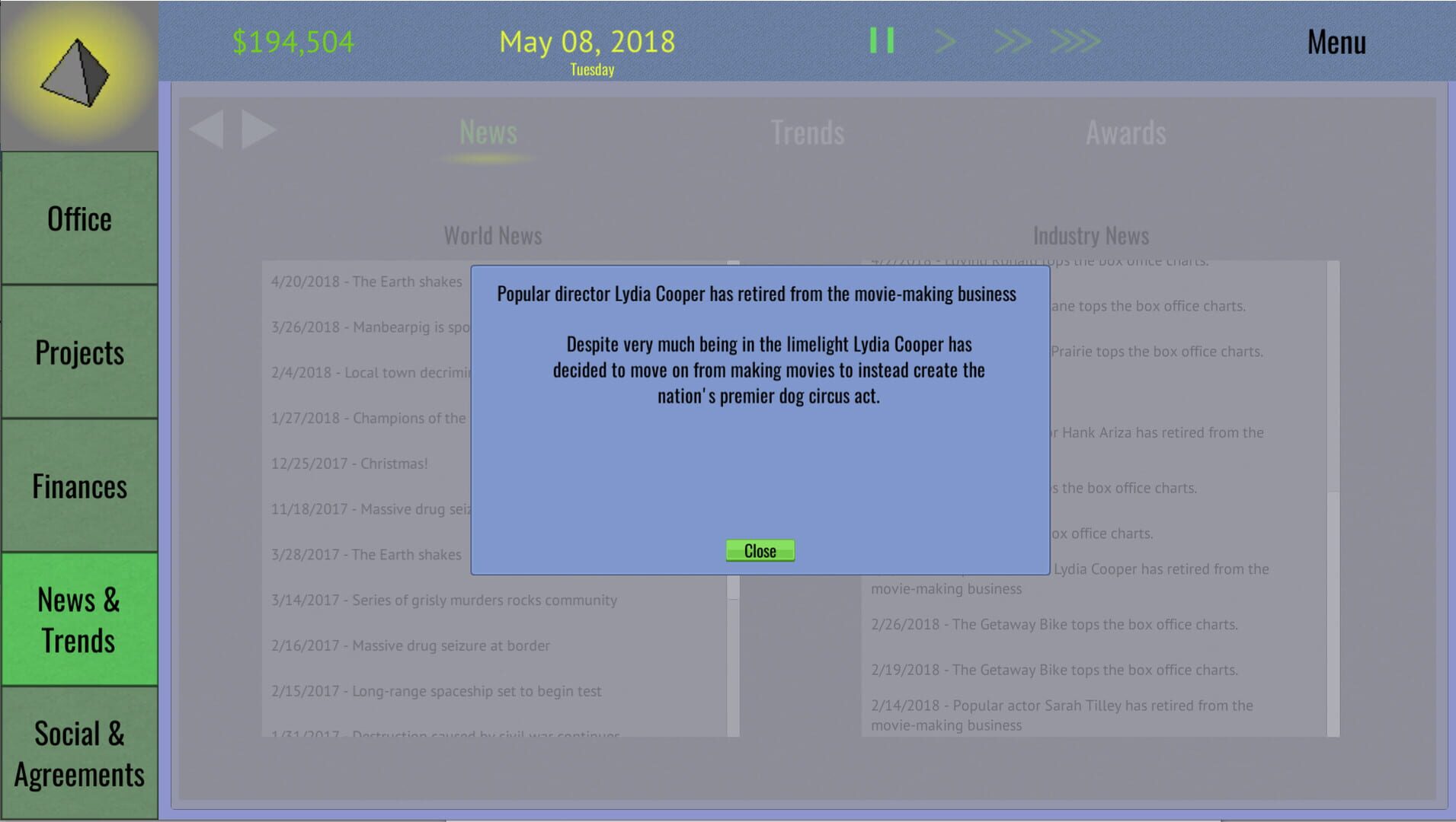 Tinseltown Tycoon - Screenshot