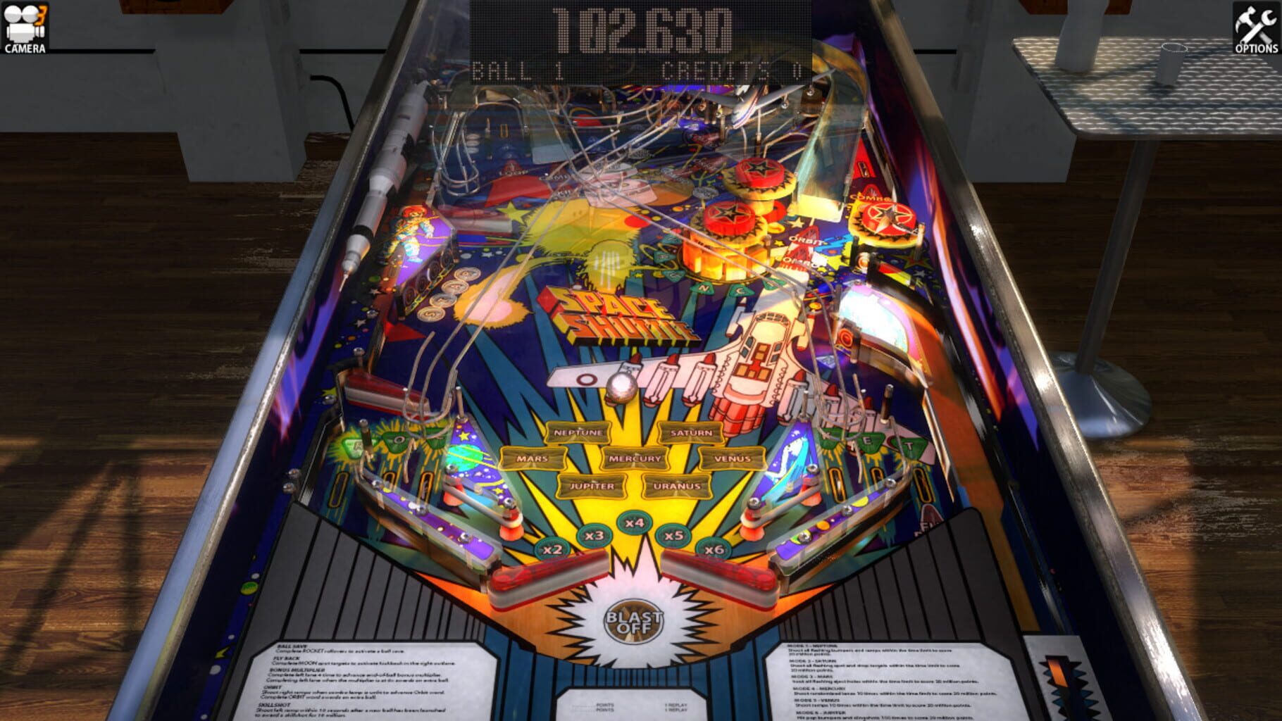 Captura de pantalla - Zaccaria Pinball: Space Shuttle 2016 Table