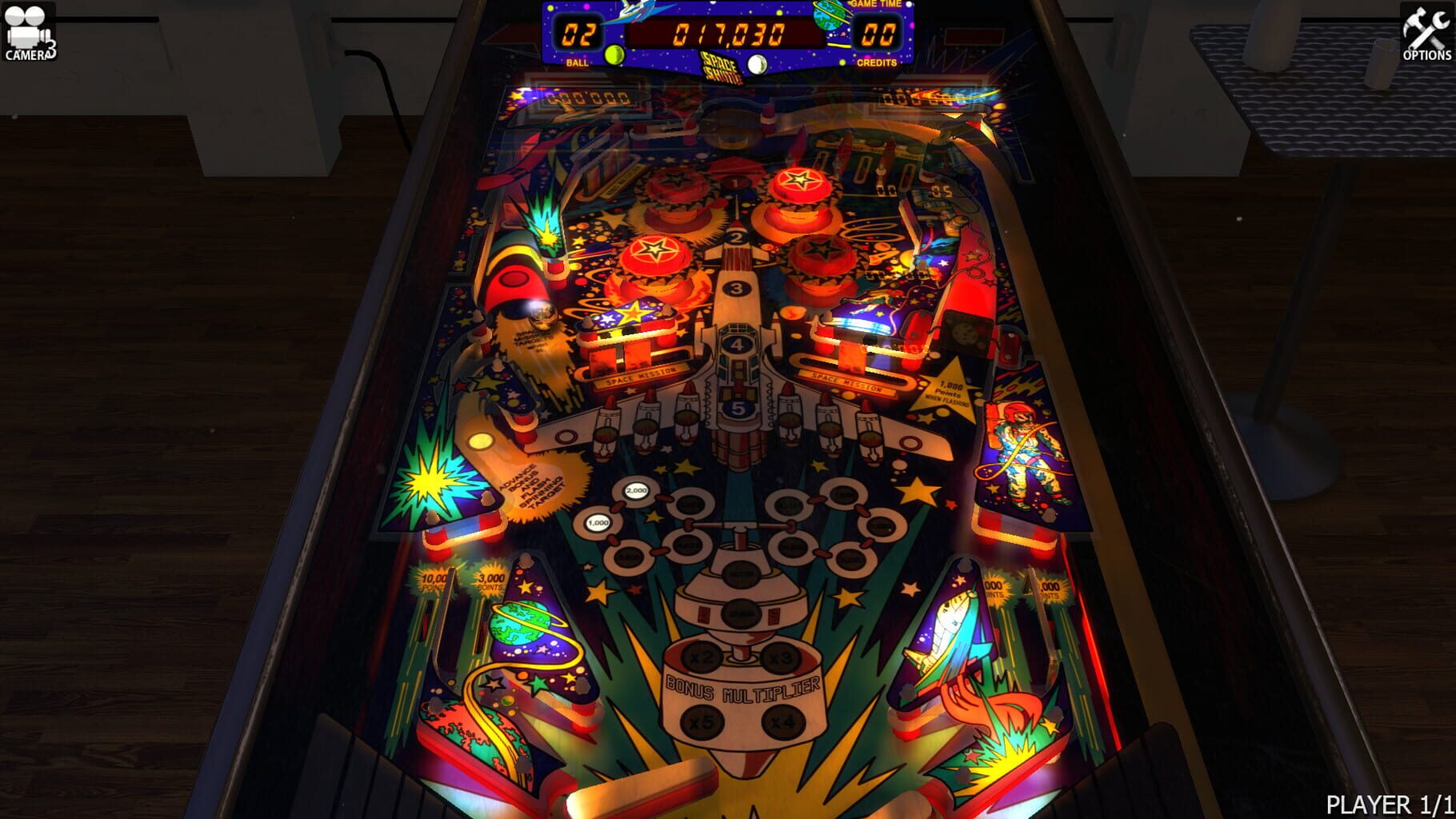 Captura de pantalla - Zaccaria Pinball: Space Shuttle Table