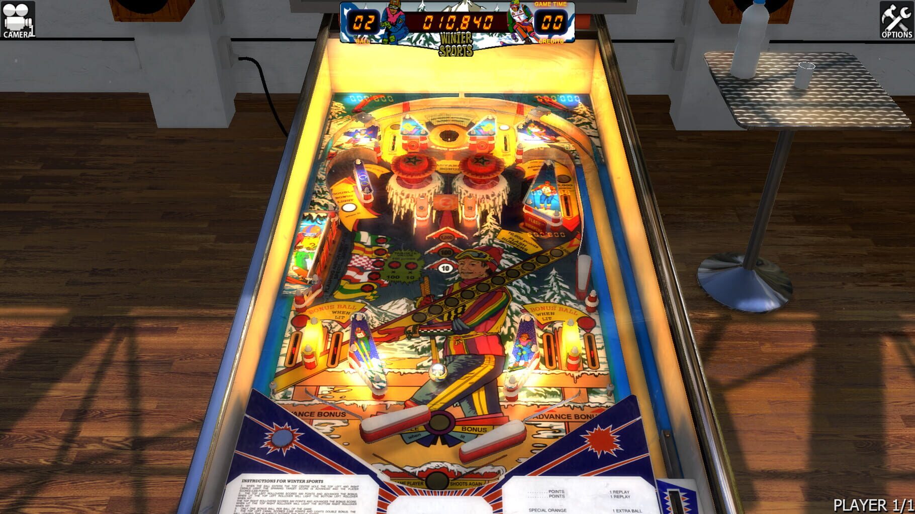 Captura de pantalla - Zaccaria Pinball: Winter Sports Table