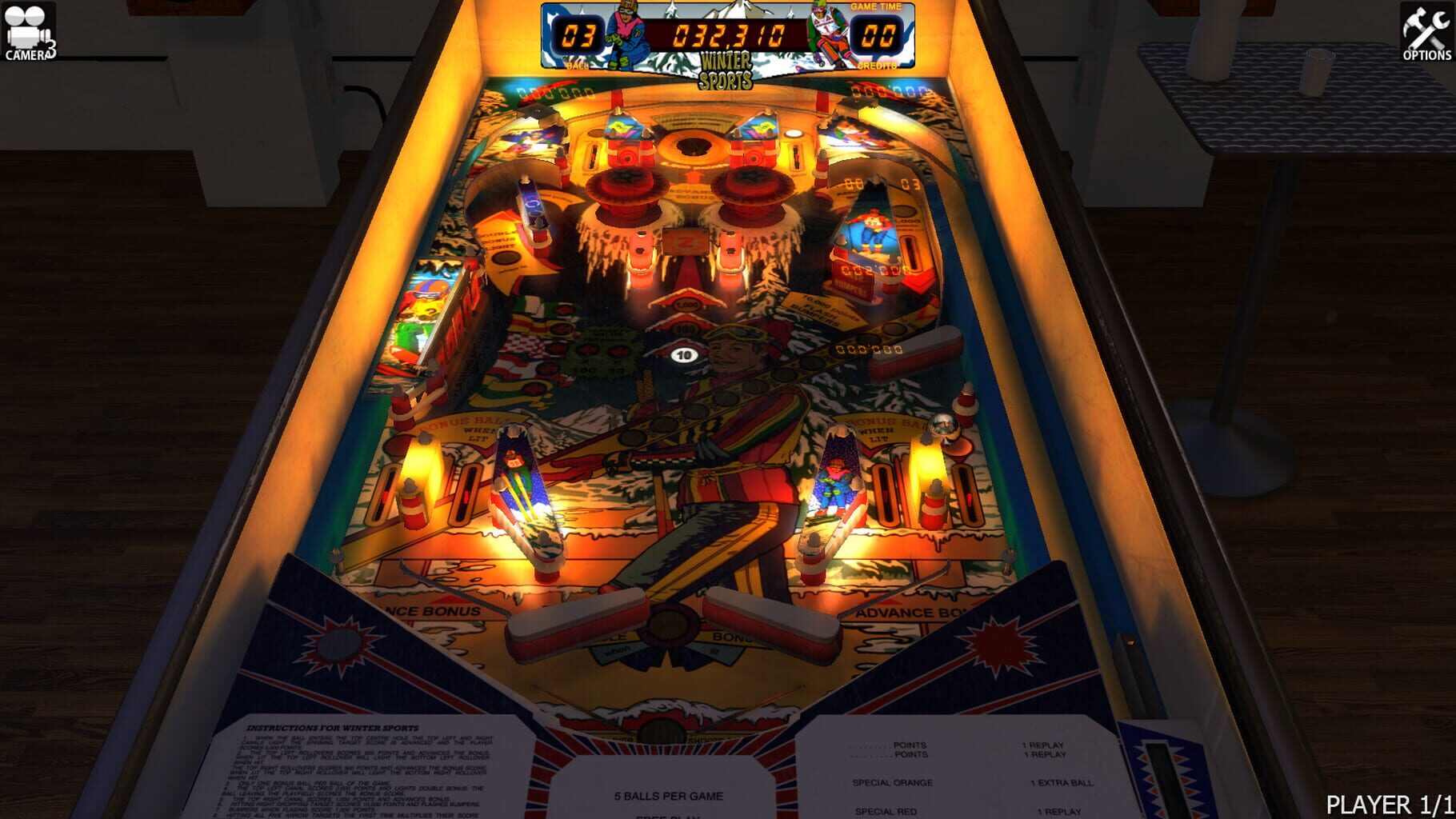 Zaccaria Pinball: Winter Sports Table screenshot