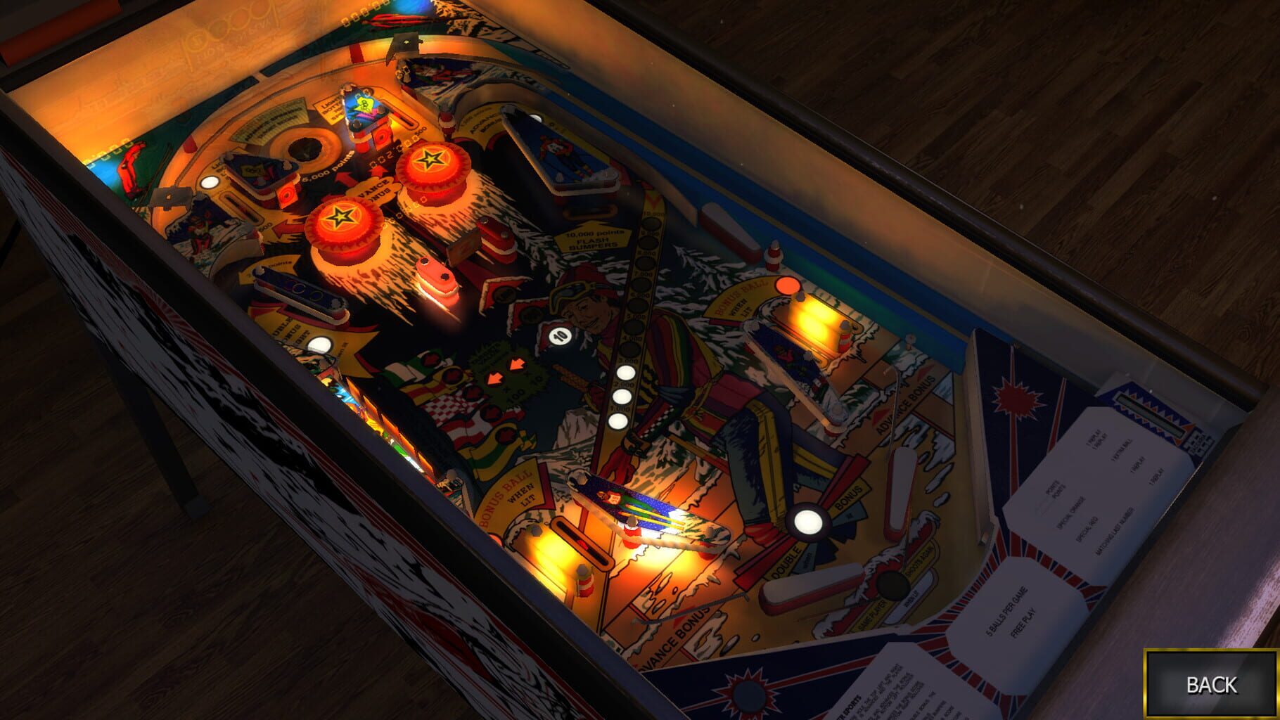 Captura de pantalla - Zaccaria Pinball: Winter Sports Table