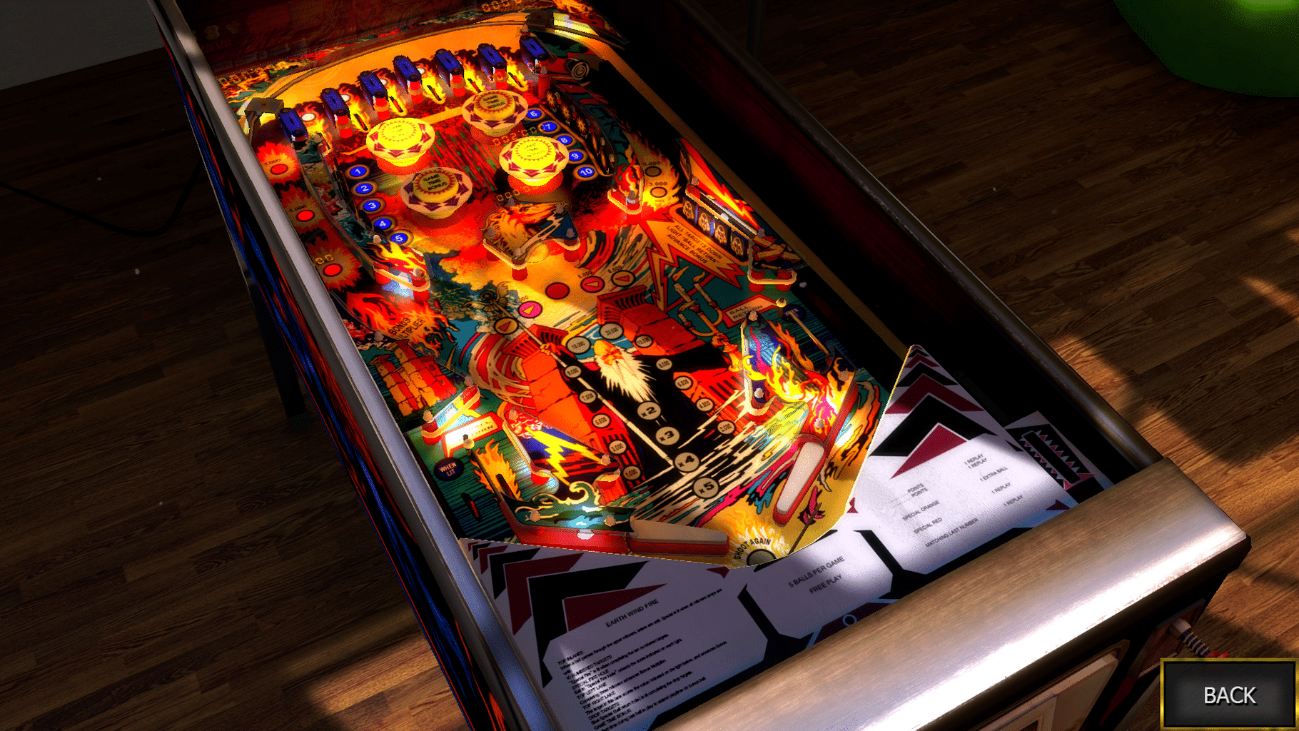 Zaccaria Pinball: Earth Wind Fire Table screenshot