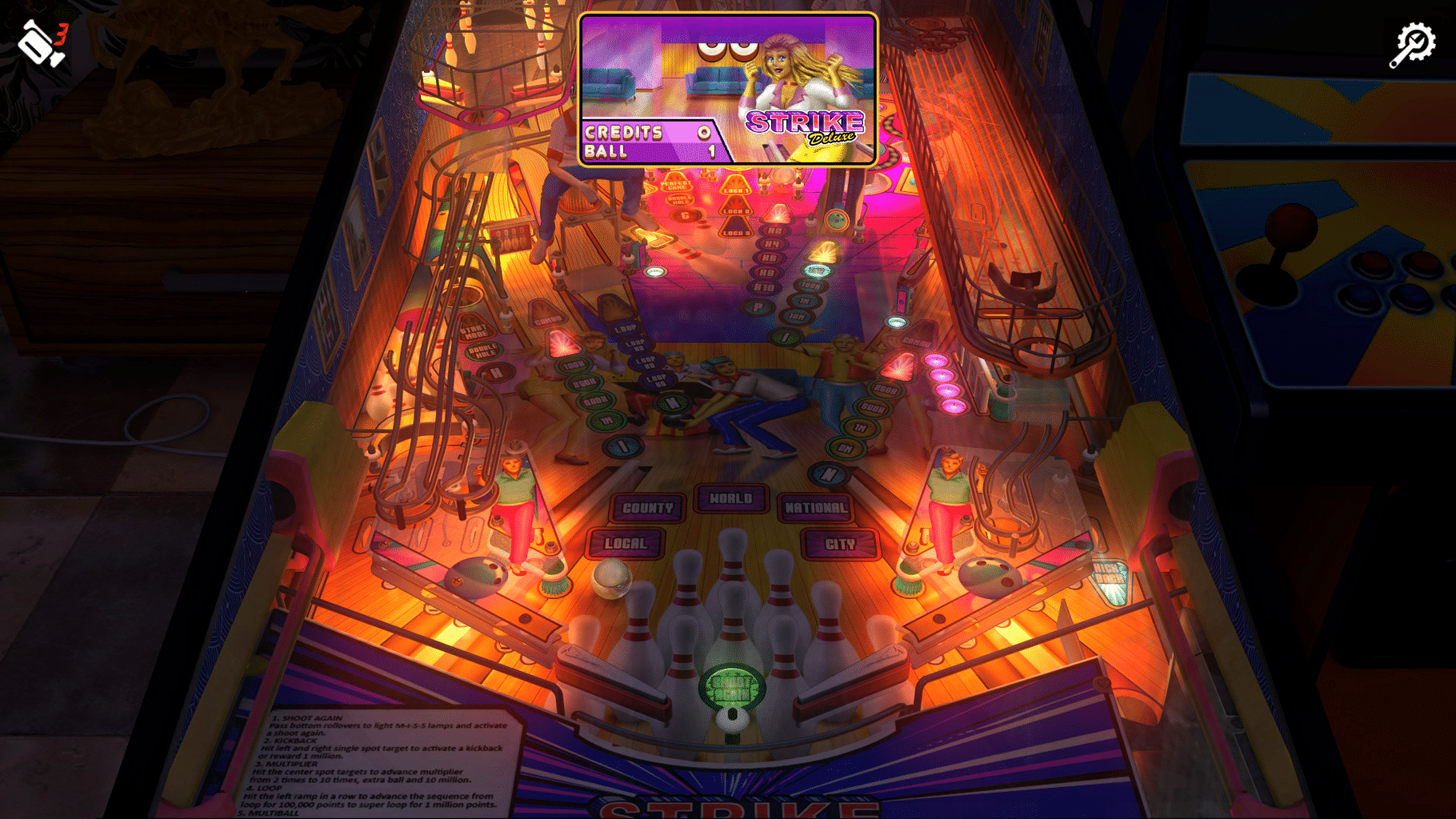 Zaccaria Pinball: Strike Deluxe Pinball Table screenshot