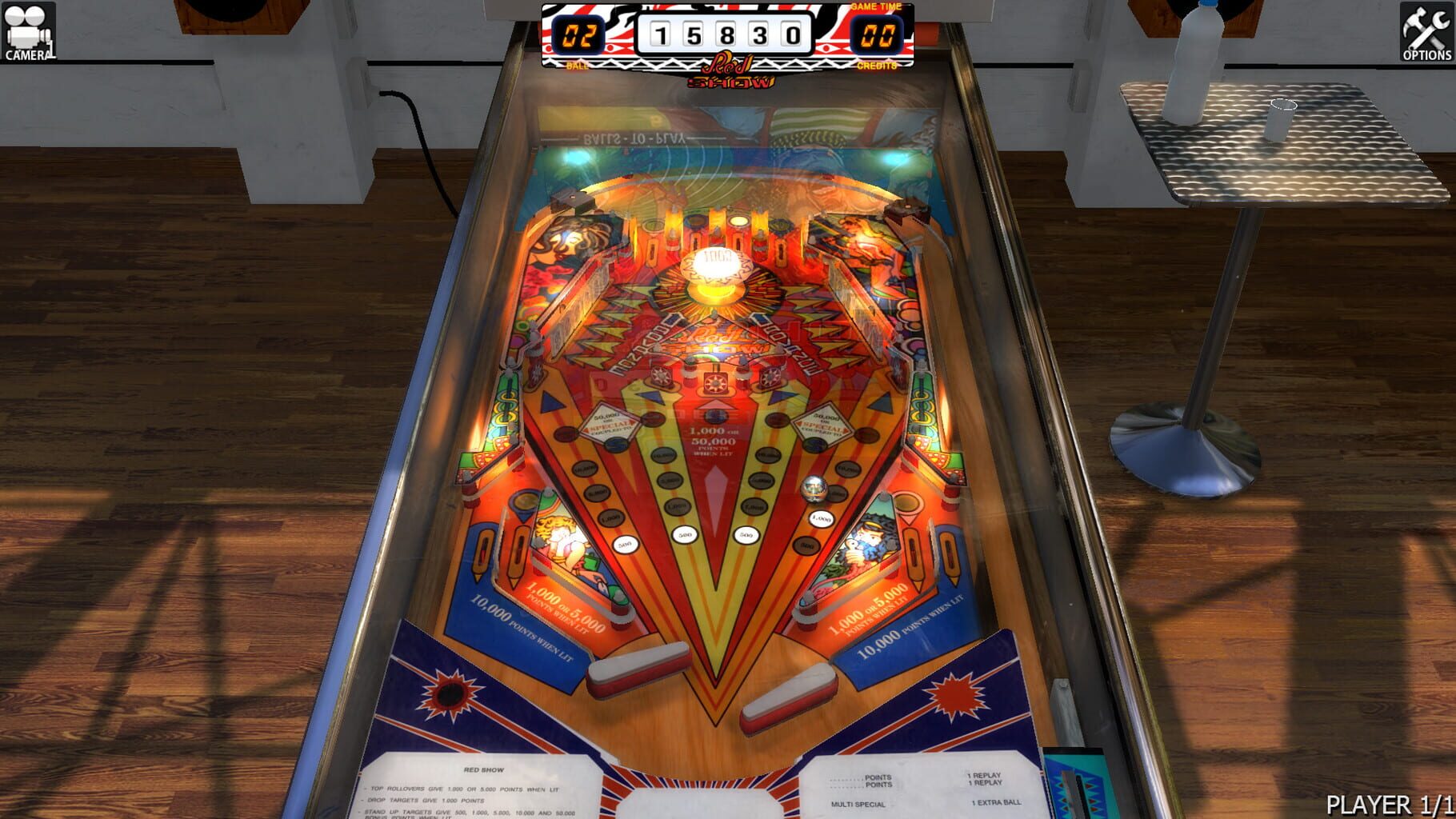 Captura de pantalla - Zaccaria Pinball: Red Show Table