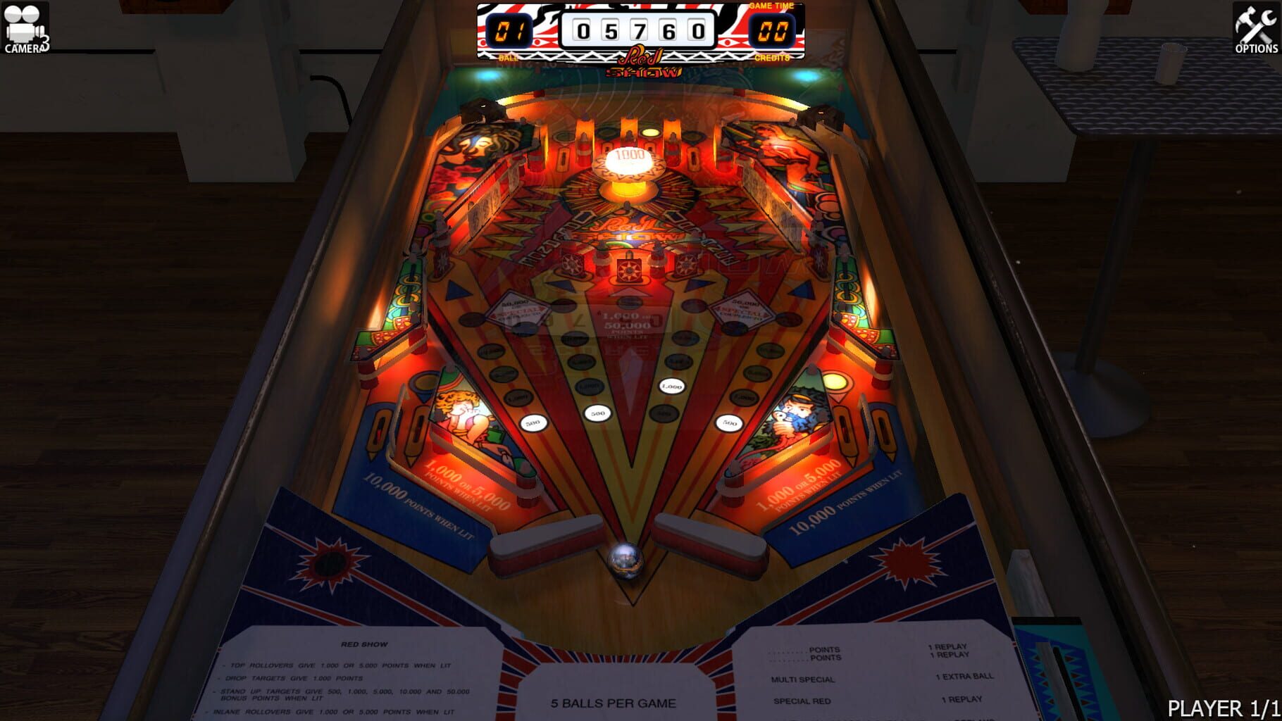 Captura de pantalla - Zaccaria Pinball: Red Show Table