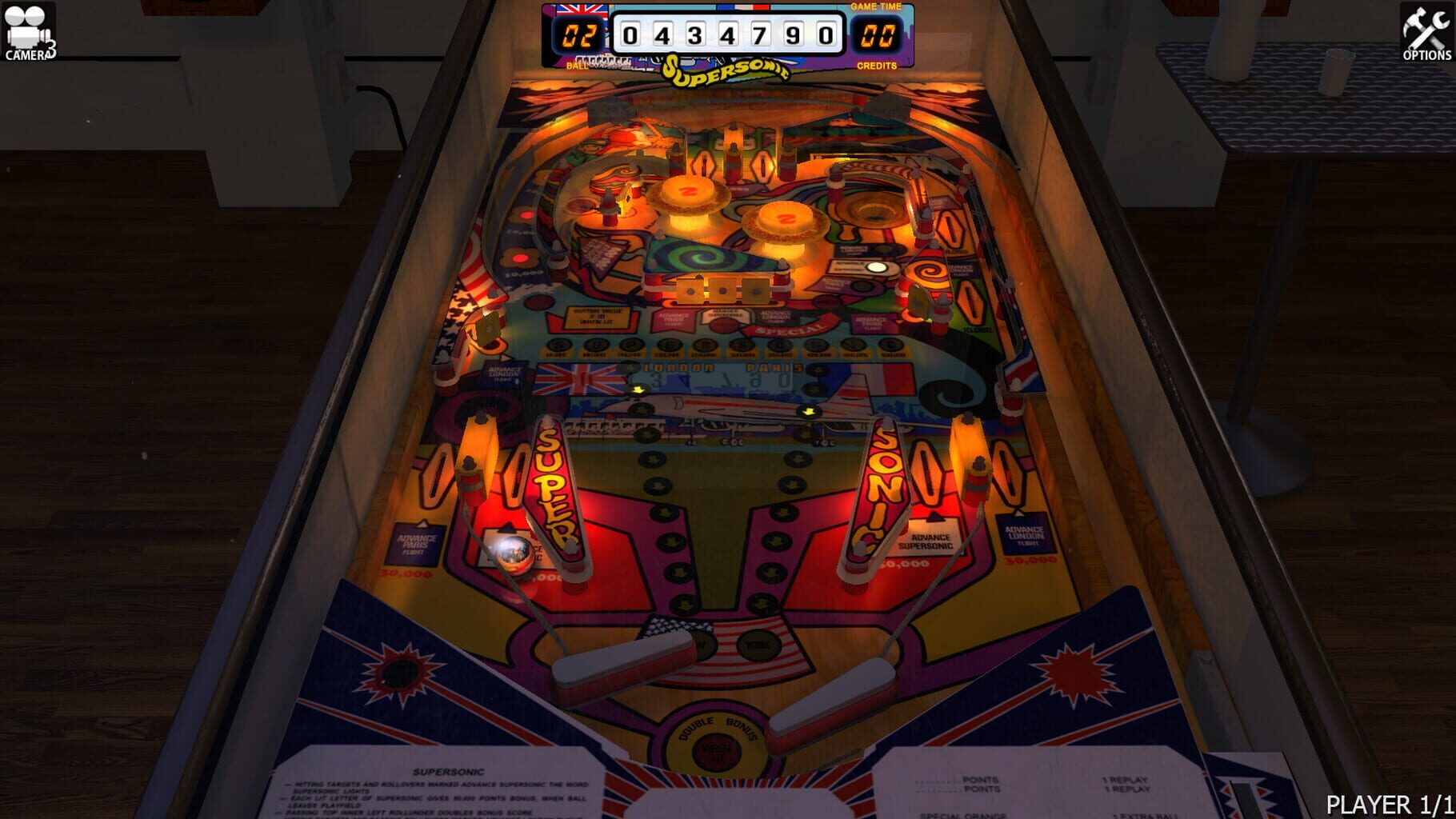 Zaccaria Pinball: Supersonic Table screenshot