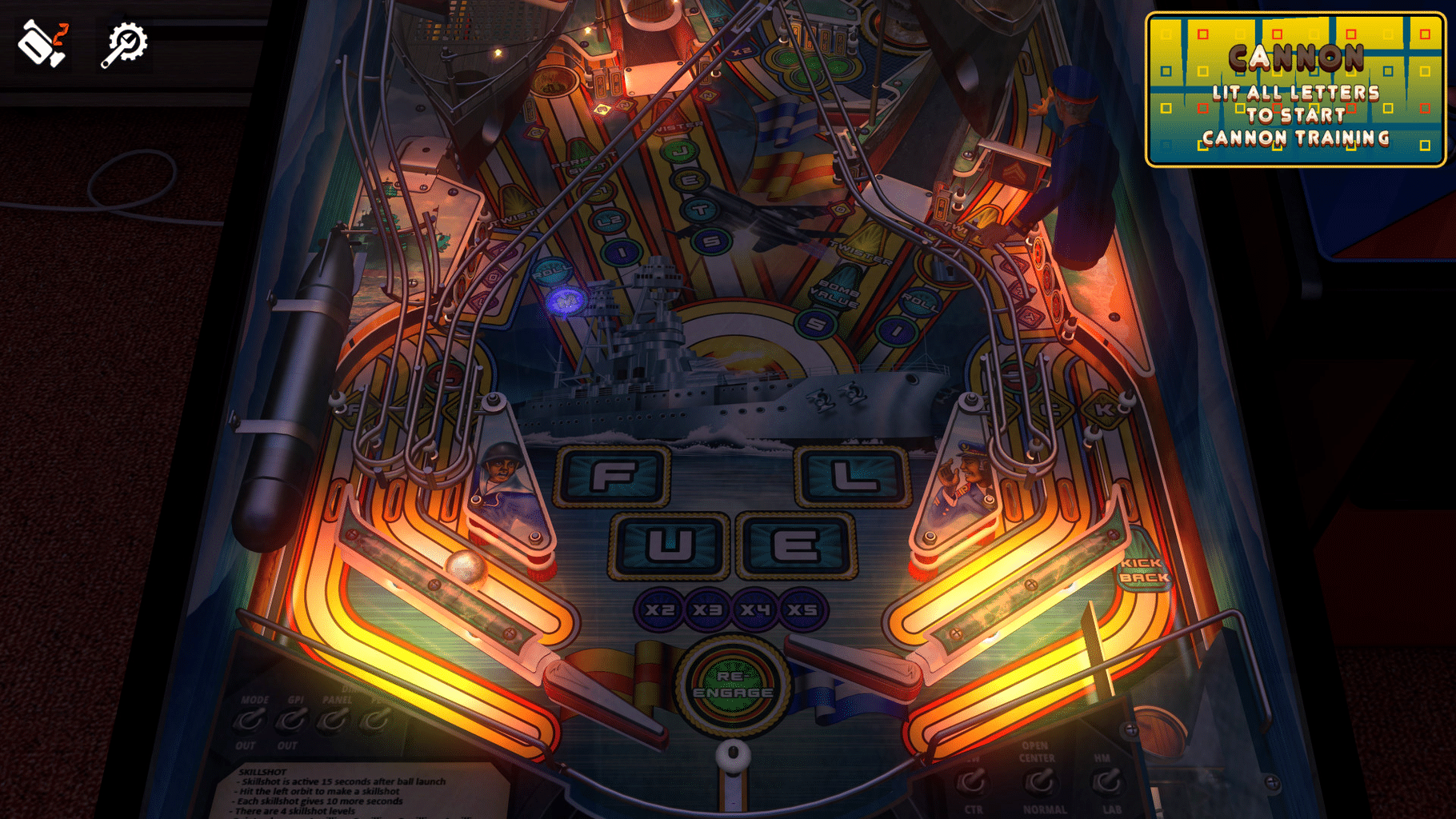 Zaccaria Pinball: Combat Deluxe Pinball Table screenshot