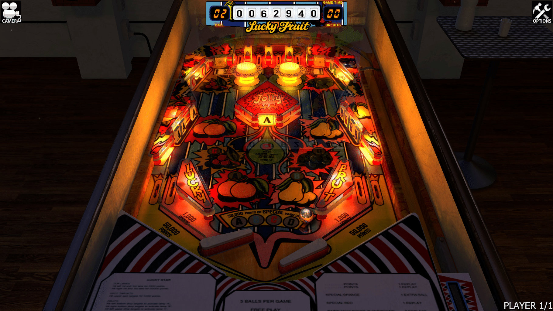 Zaccaria Pinball: Lucky Fruit Table screenshot