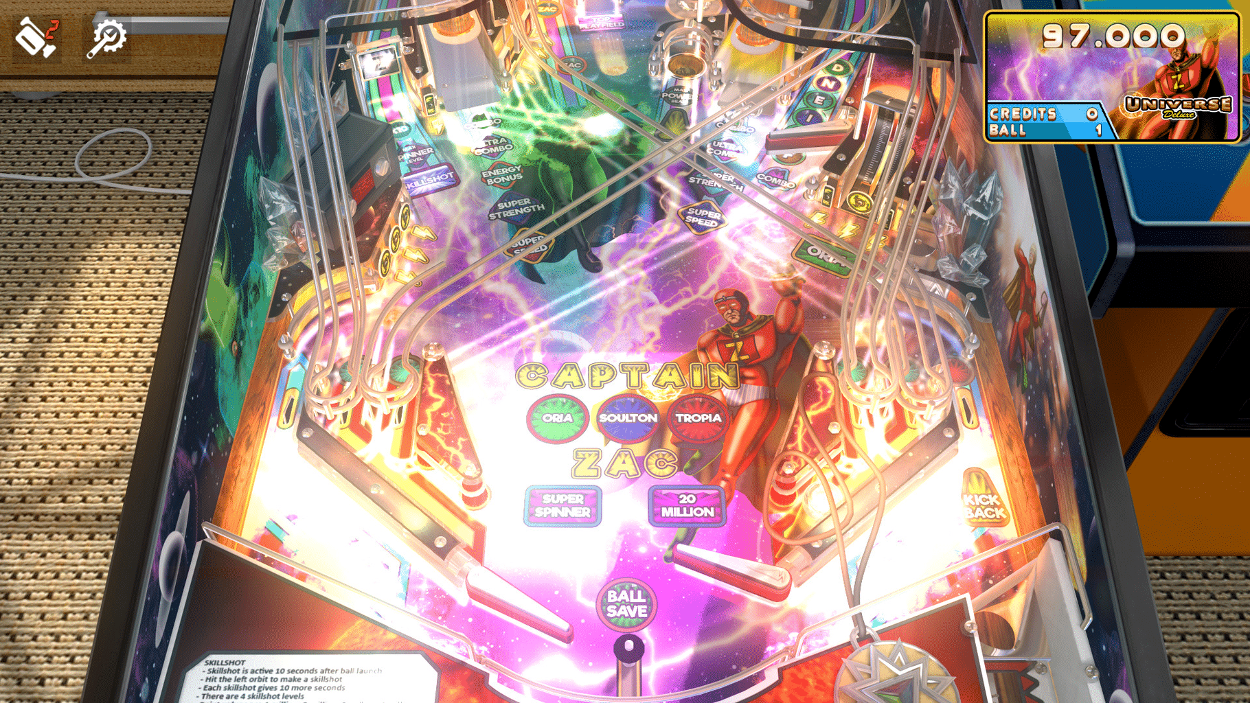 Zaccaria Pinball: Universe Deluxe Pinball Table screenshot