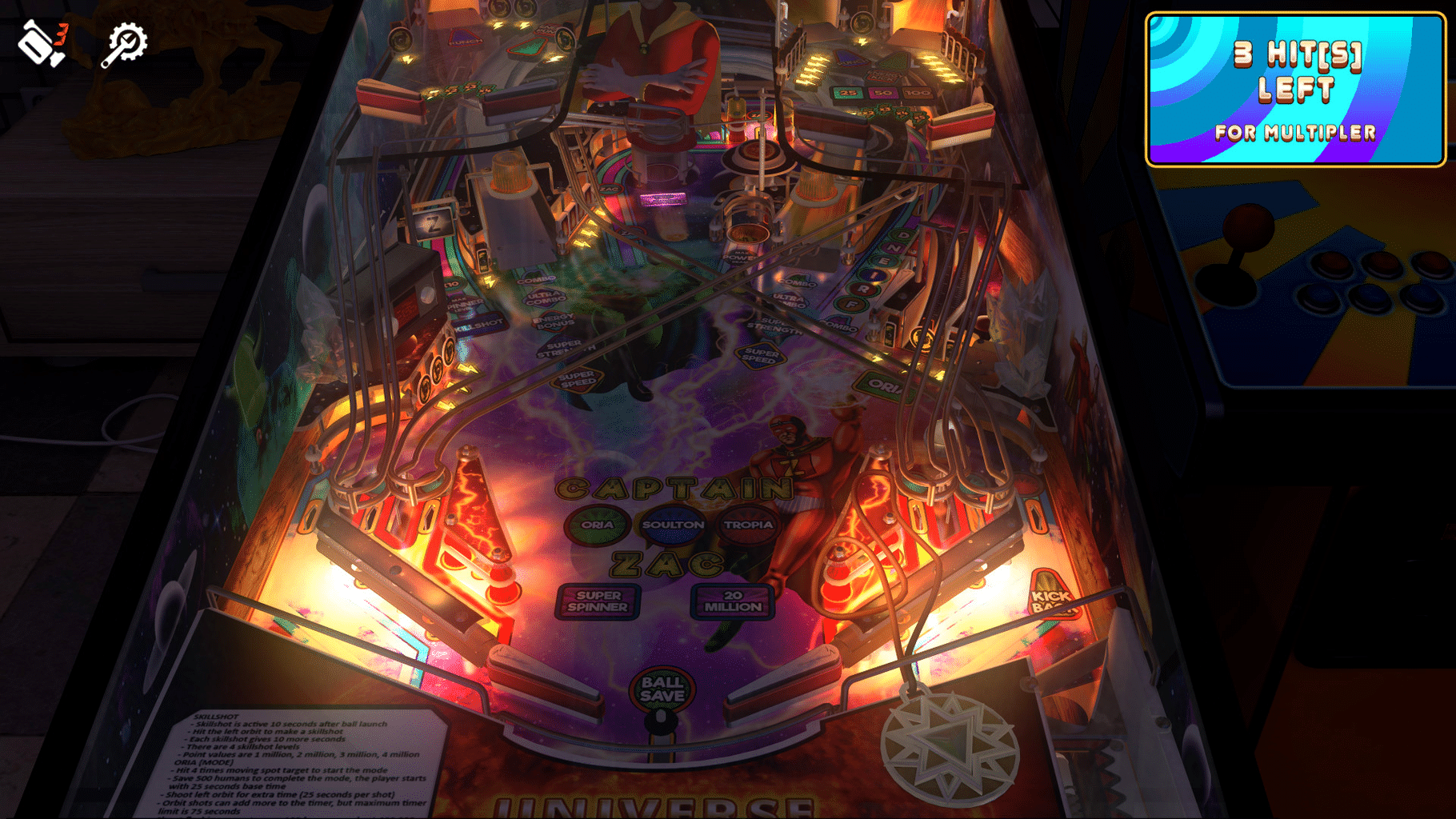 Zaccaria Pinball: Universe Deluxe Pinball Table screenshot