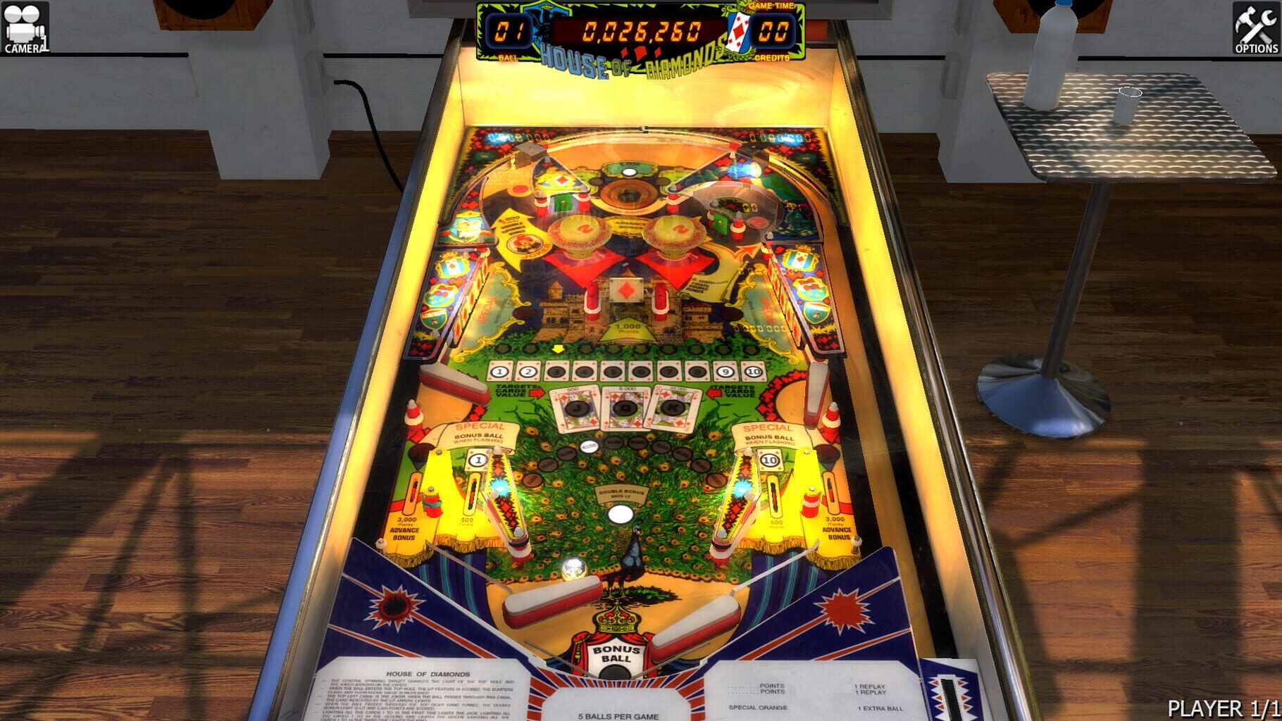 Zaccaria Pinball: House of Diamonds Table screenshot