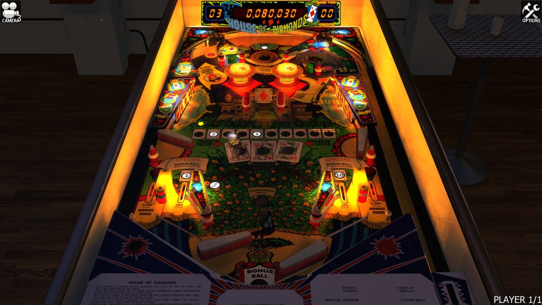 Zaccaria Pinball: House of Diamonds Table screenshot