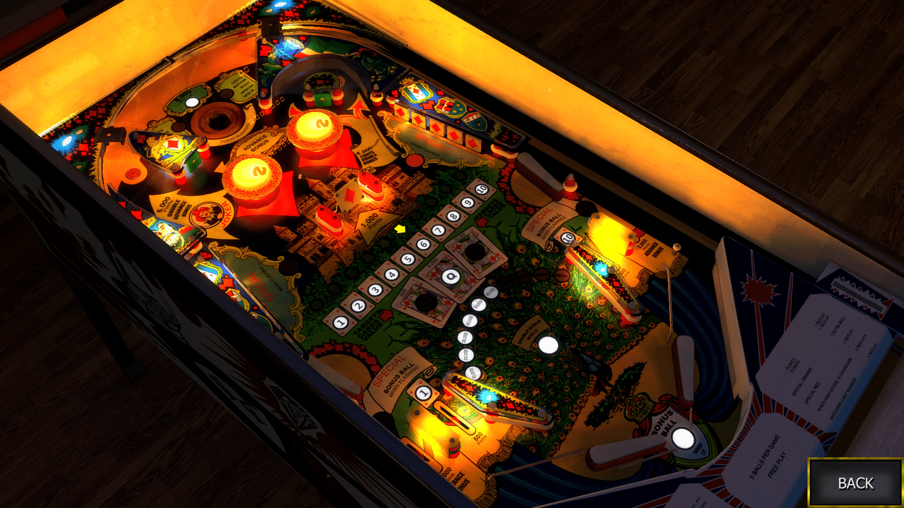 Zaccaria Pinball: House of Diamonds Table screenshot