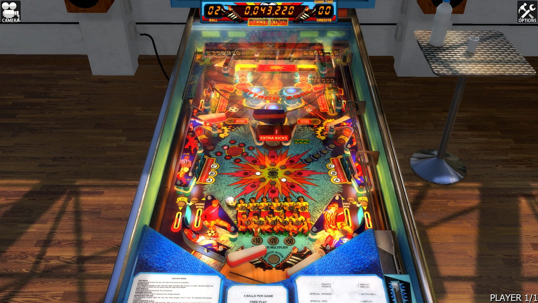 Captura de pantalla - Zaccaria Pinball: Soccer Kings Table