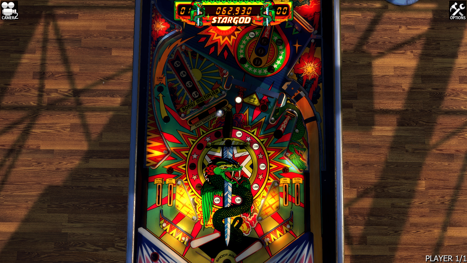 Zaccaria Pinball: Star God Table screenshot