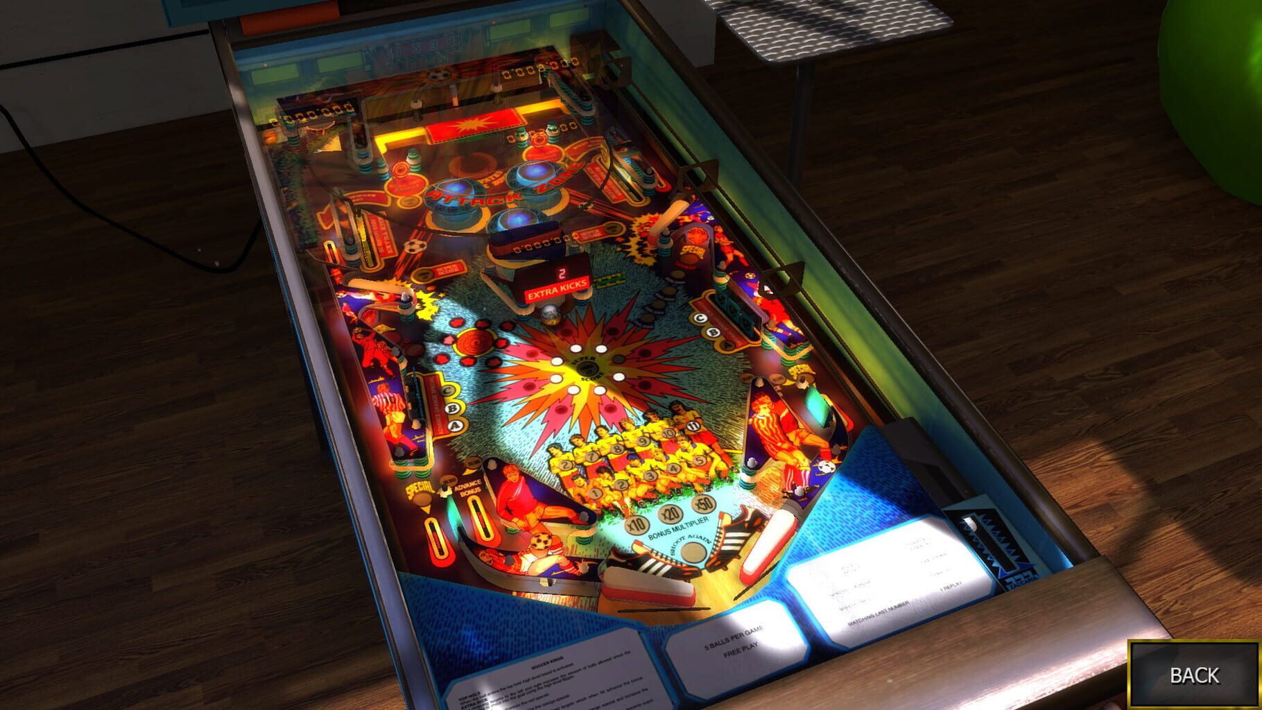 Captura de pantalla - Zaccaria Pinball: Soccer Kings Table