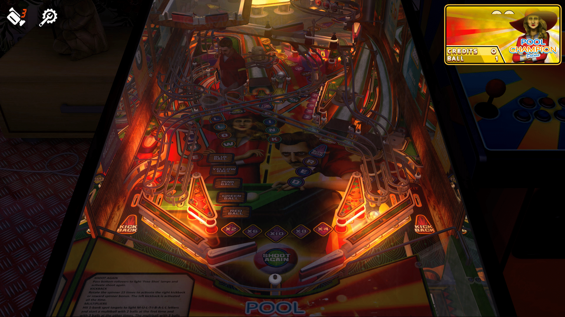 Zaccaria Pinball: Pool Champion Deluxe Pinball Table screenshot