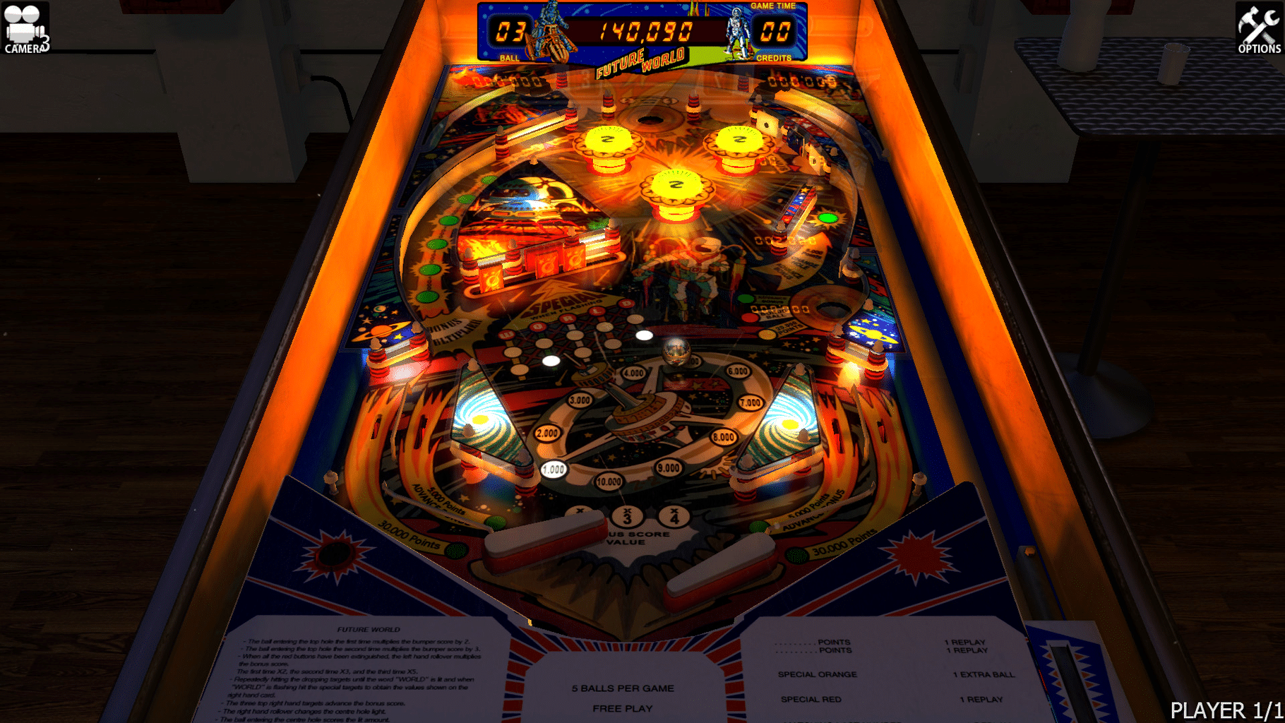 Zaccaria Pinball: Future World Table screenshot