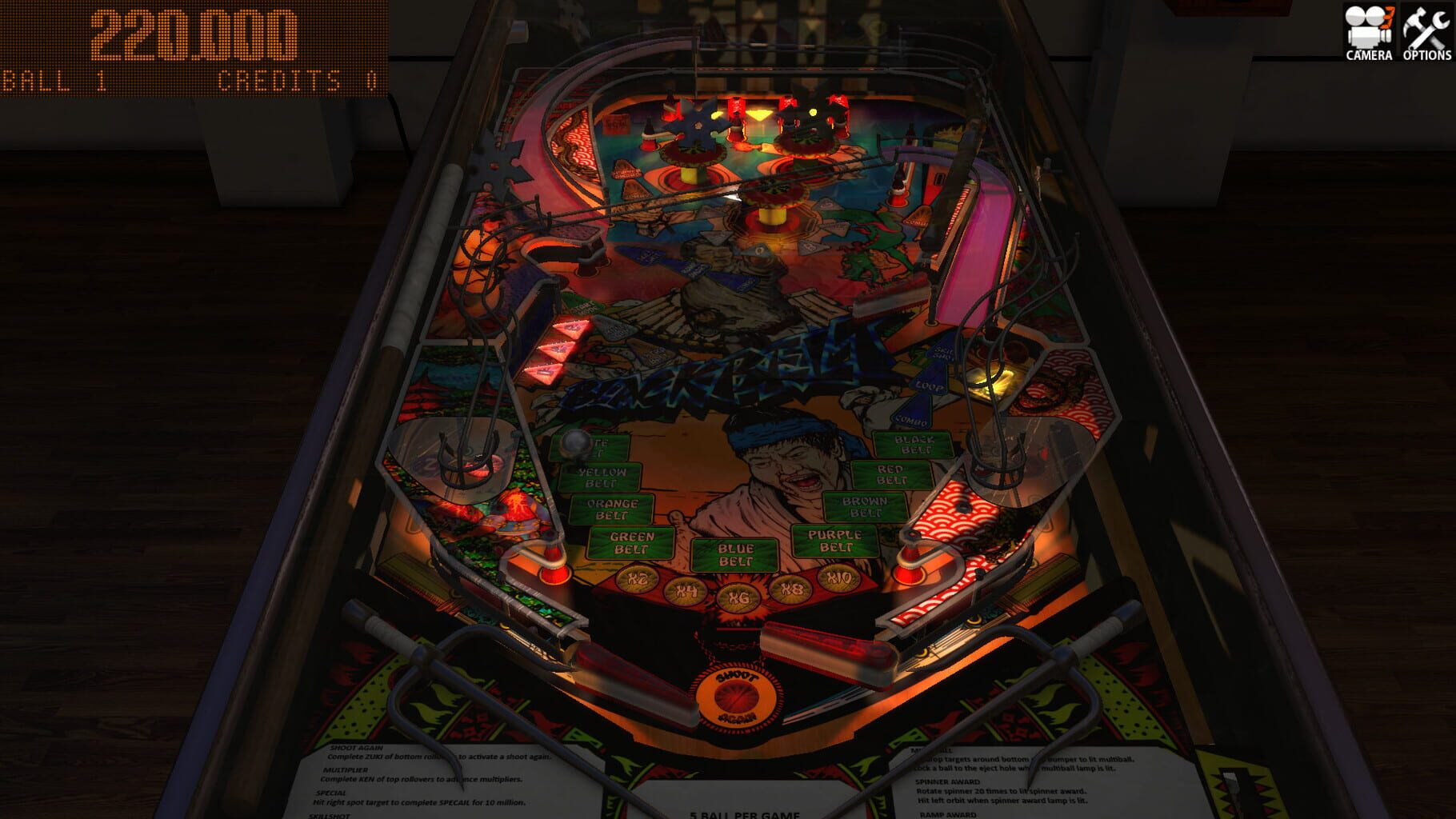 Zaccaria Pinball: Blackbelt 2018 Table screenshot