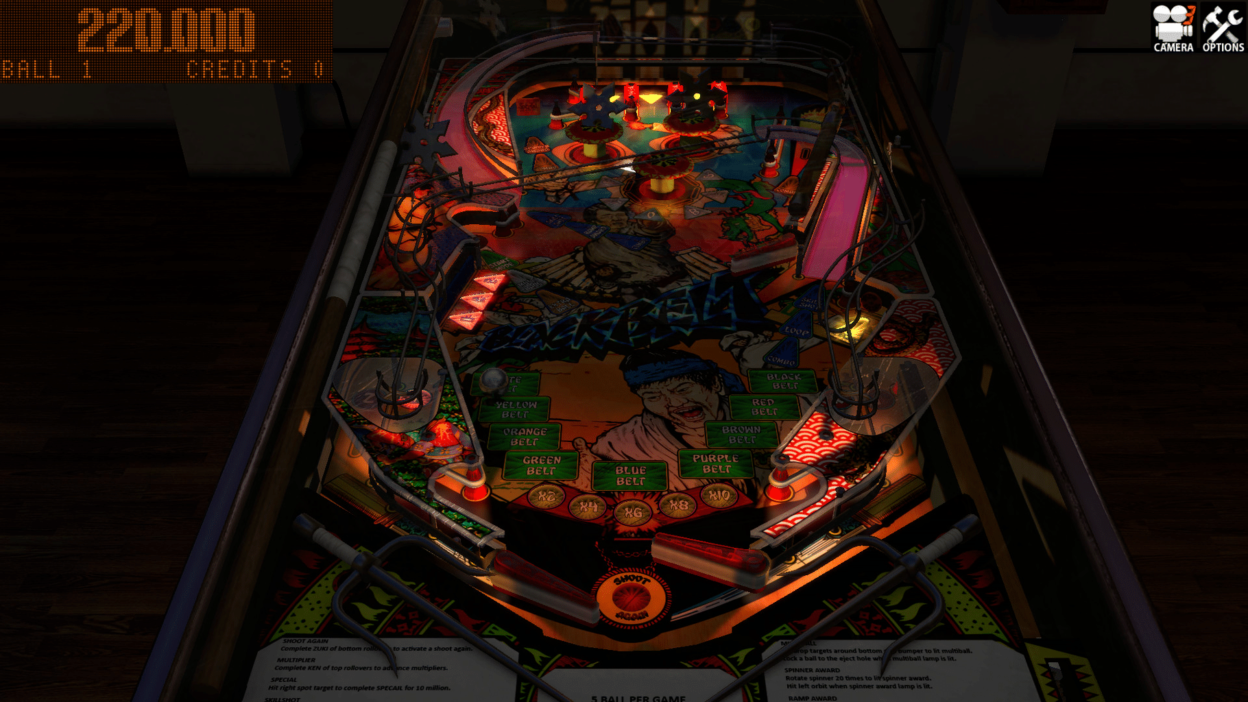 Zaccaria Pinball: Blackbelt 2018 Table screenshot