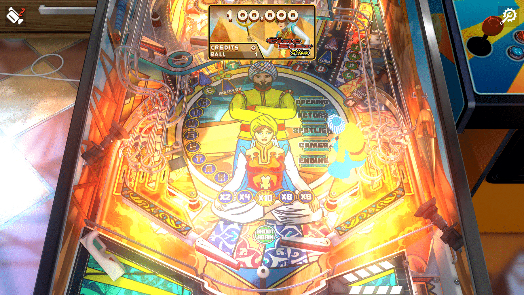 Zaccaria Pinball: Cine Star Deluxe Pinball Table screenshot