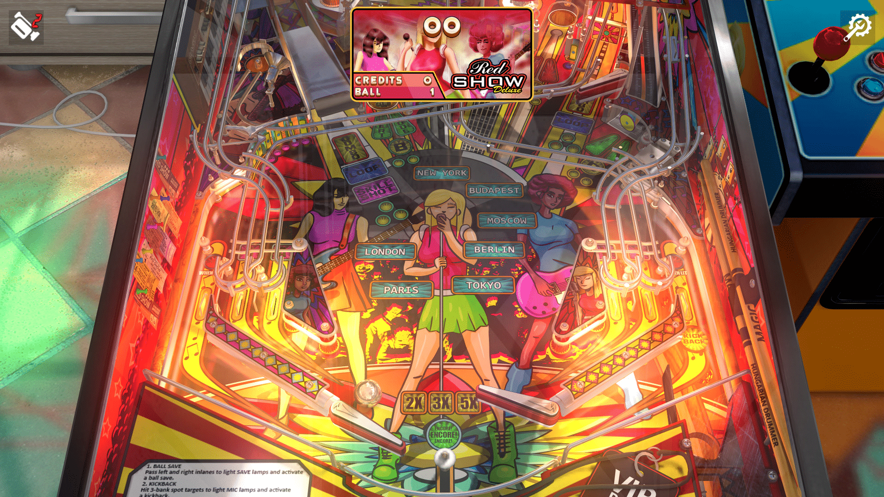 Zaccaria Pinball: Red Show Deluxe Pinball Table screenshot