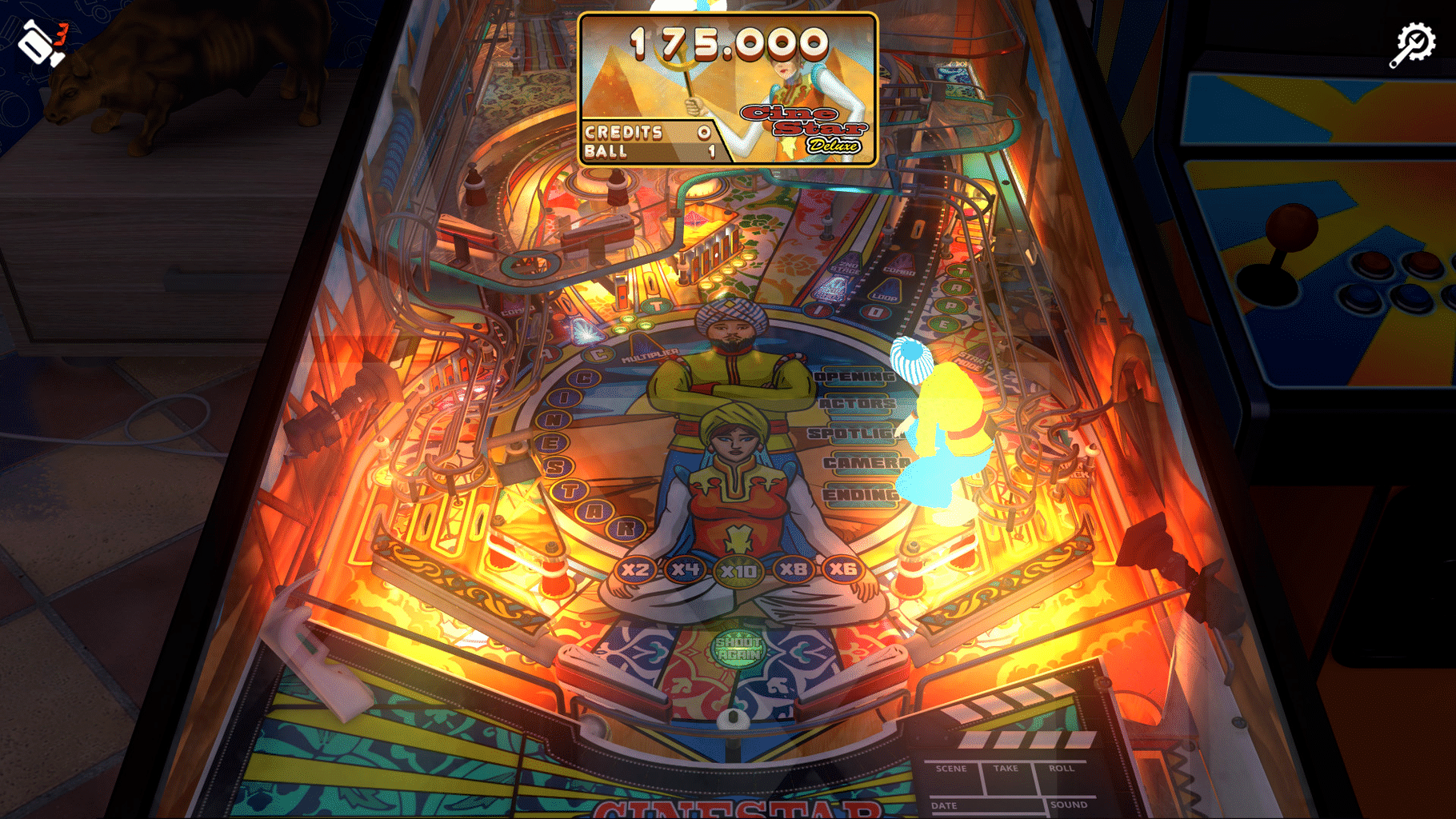 Zaccaria Pinball: Cine Star Deluxe Pinball Table screenshot