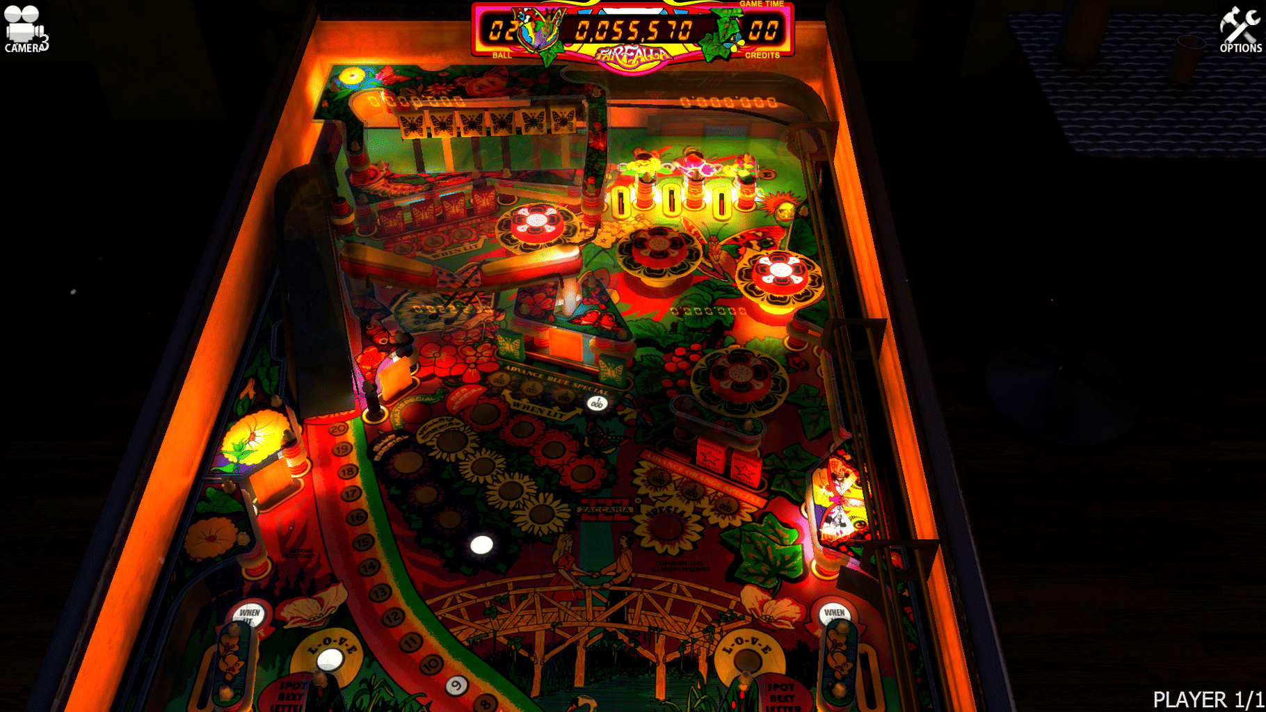 Zaccaria Pinball: Farfalla Table screenshot