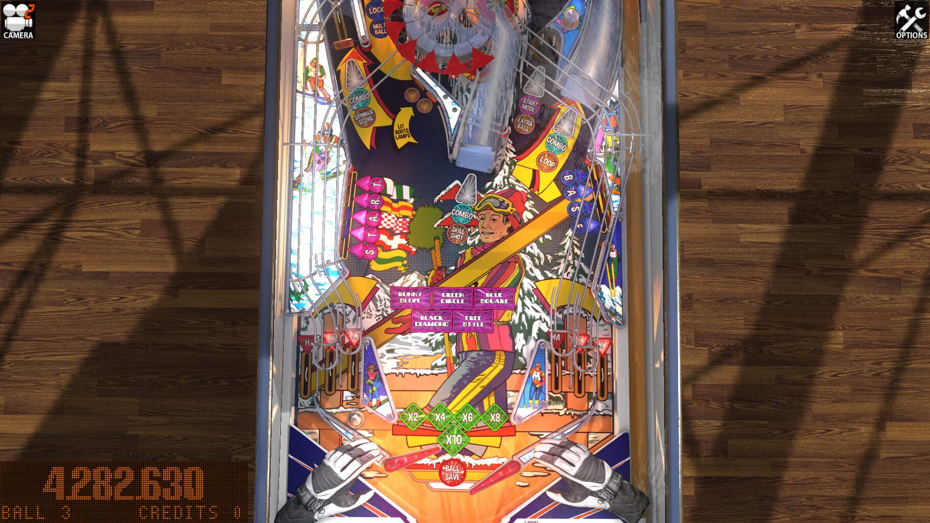 Captura de pantalla - Zaccaria Pinball: Winter Sports 2018 Table