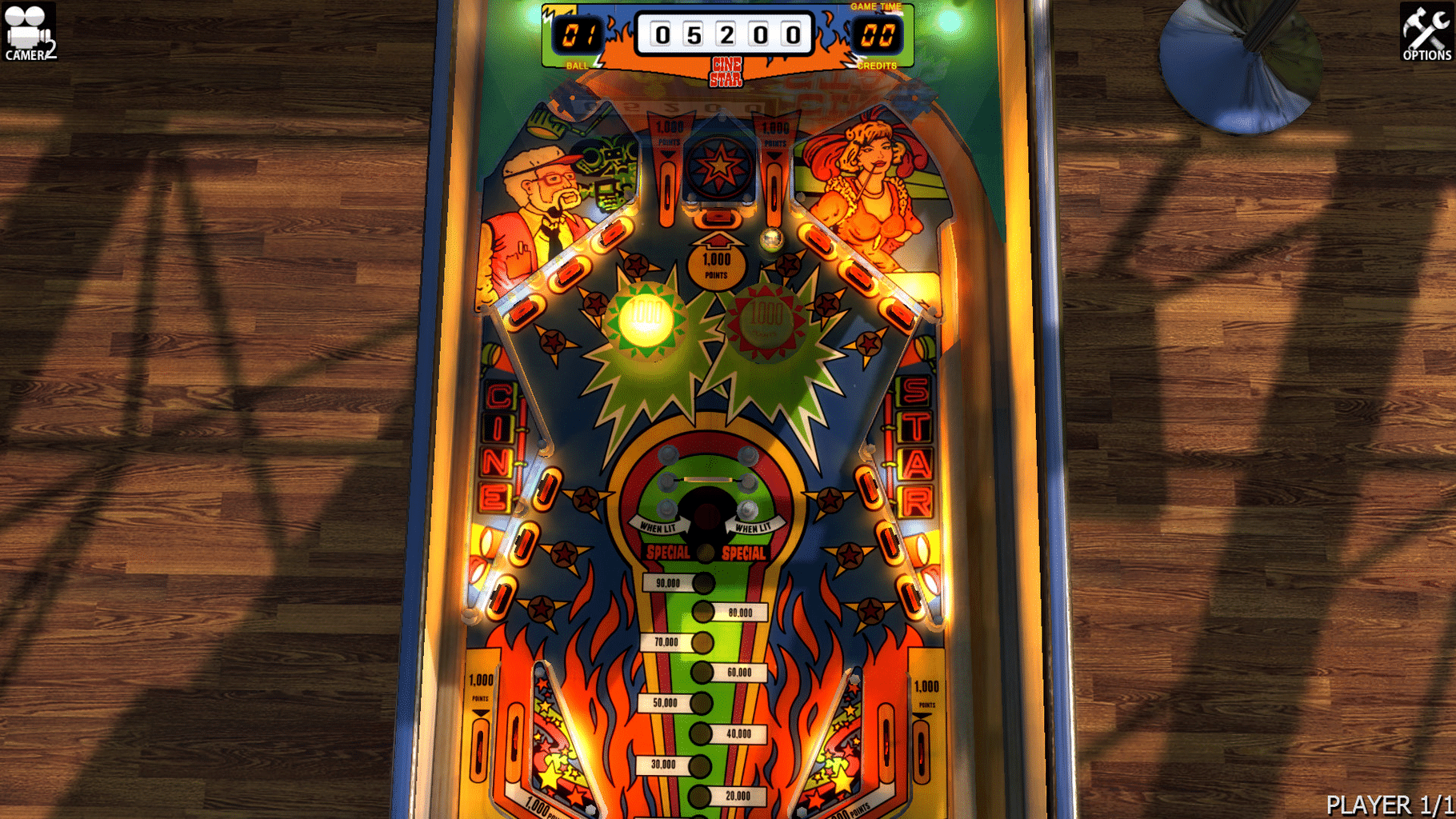 Zaccaria Pinball: Cine Star Table screenshot