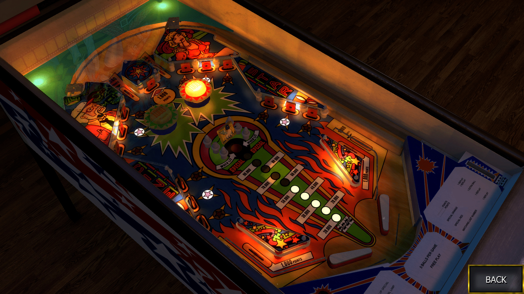 Zaccaria Pinball: Cine Star Table screenshot