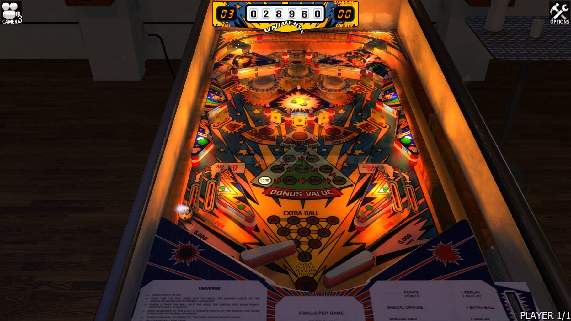 Captura de pantalla - Zaccaria Pinball: Universe Table