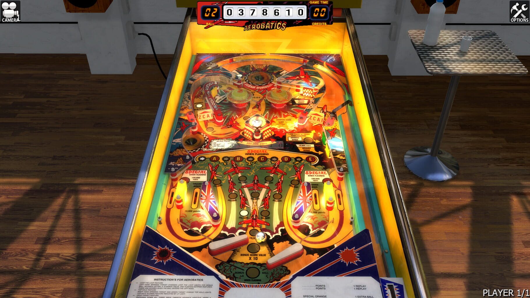 Captura de pantalla - Zaccaria Pinball: Aerobatics Table