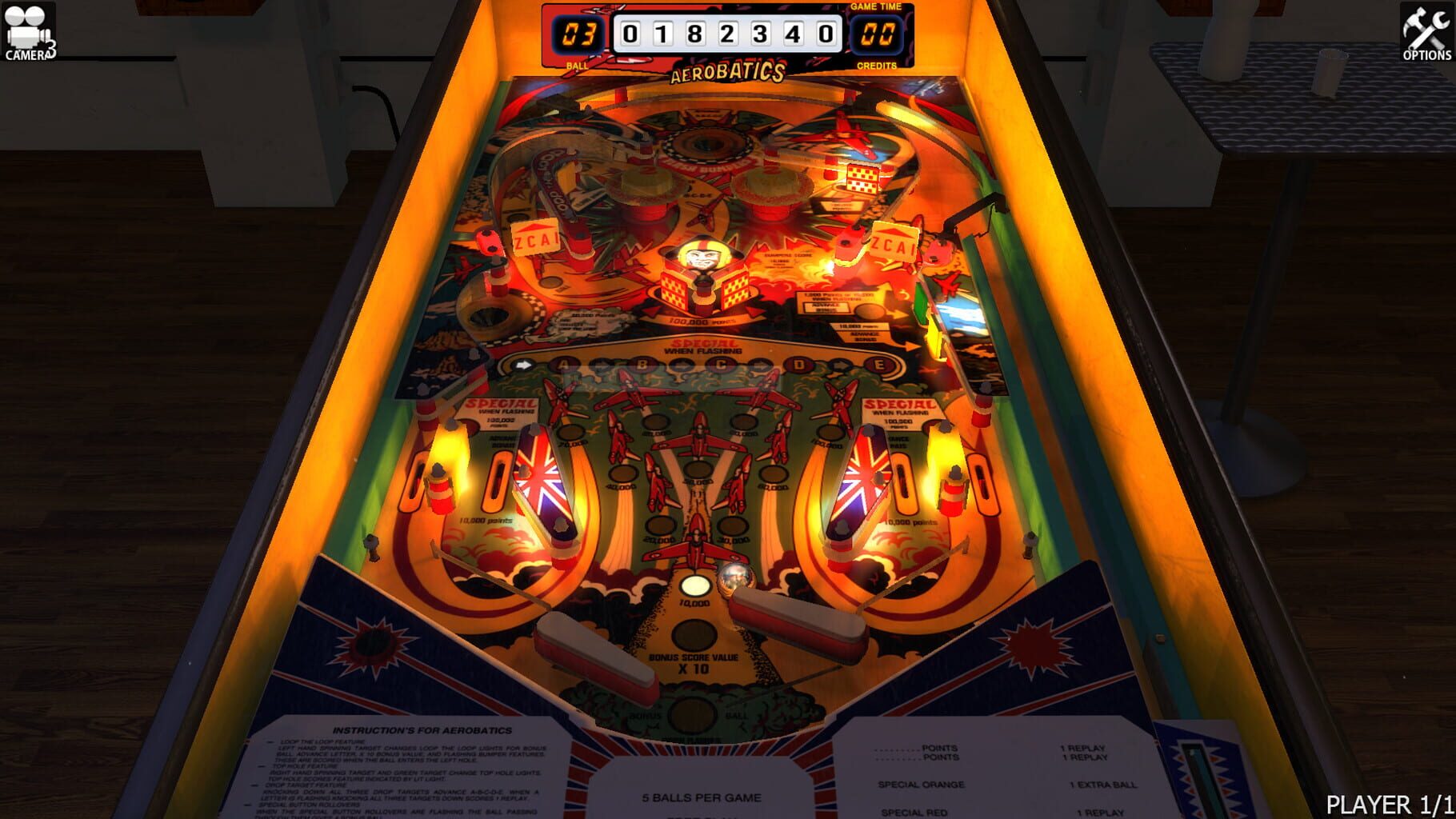 Captura de pantalla - Zaccaria Pinball: Aerobatics Table