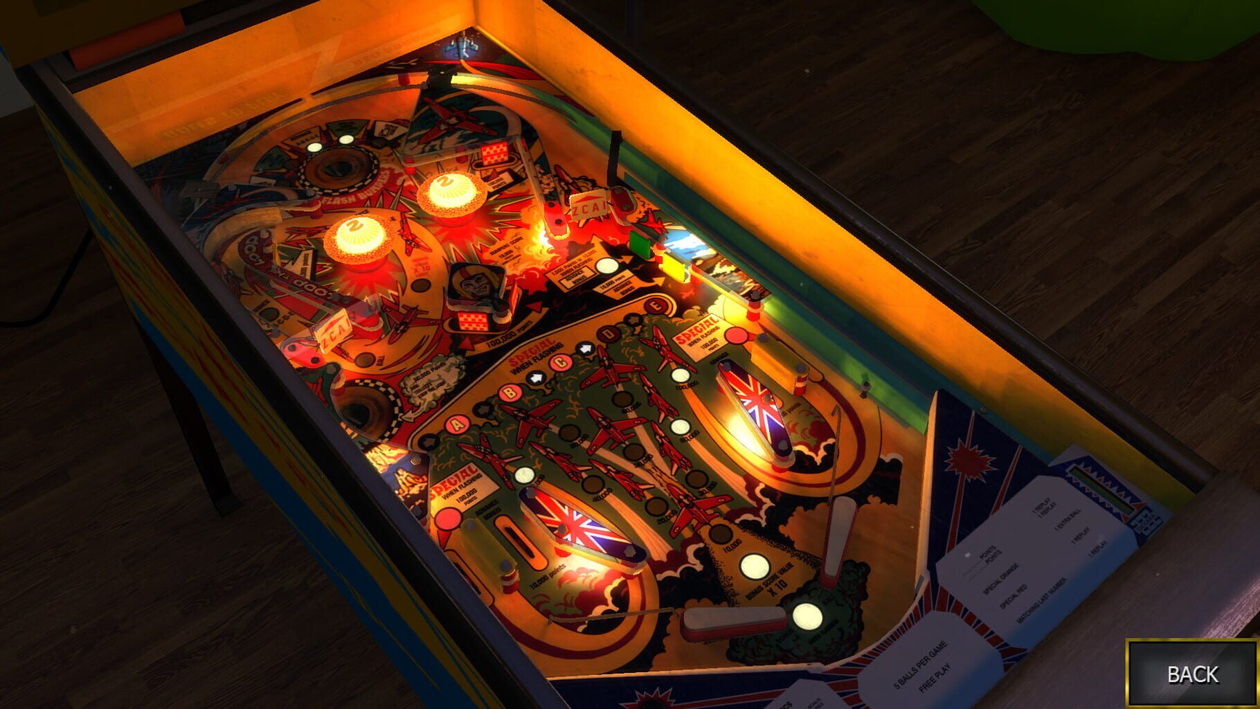 Zaccaria Pinball: Aerobatics Table screenshot