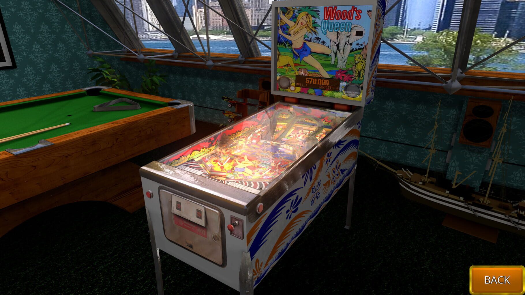 Zaccaria Pinball: Wood's Queen 2019 Table screenshot