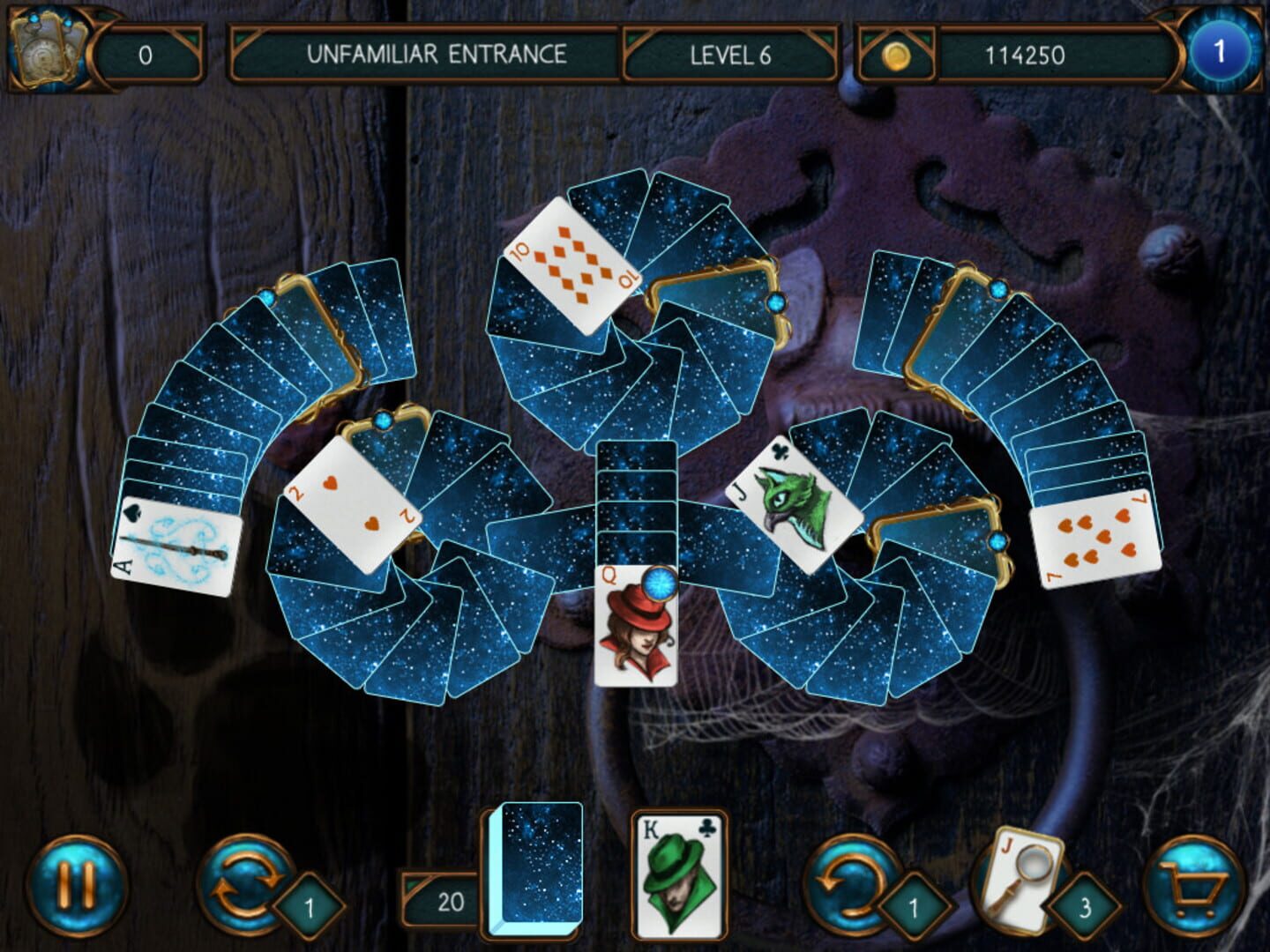 Detective Solitaire Inspector Magic and the Man Without Face - Screenshot