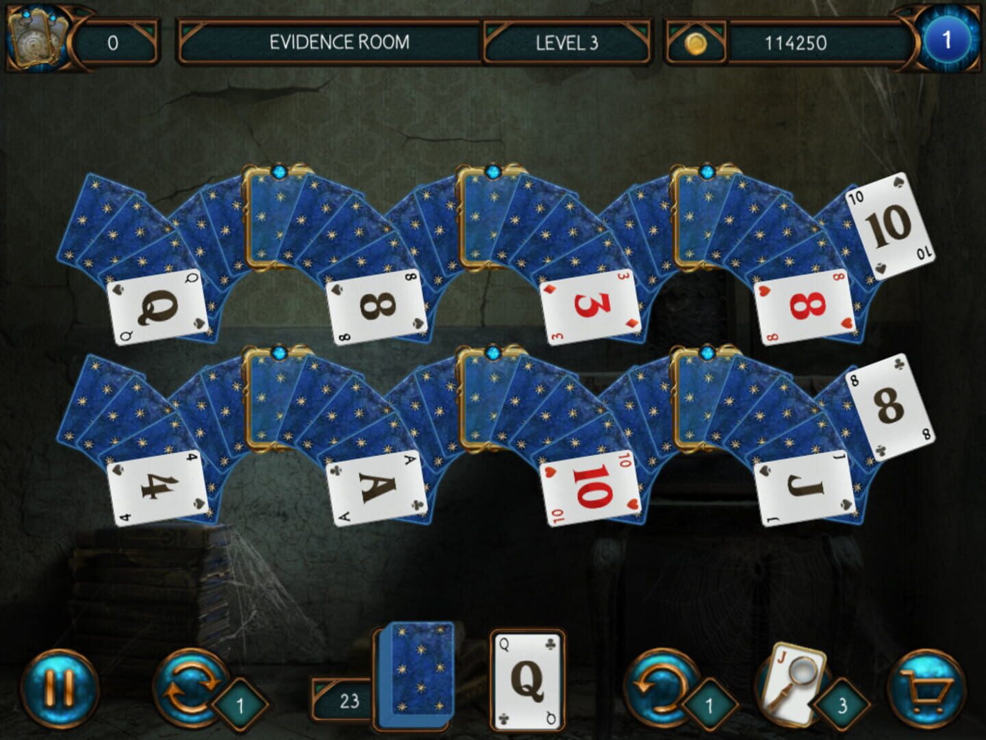 Detective Solitaire Inspector Magic and the Man Without Face - Screenshot