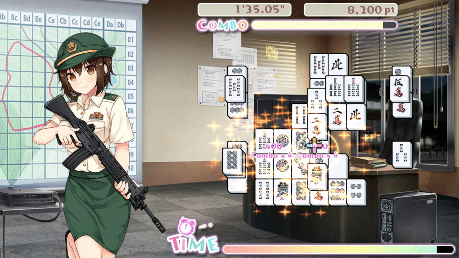 Bishoujo Battle Mahjong Solitaire screenshot