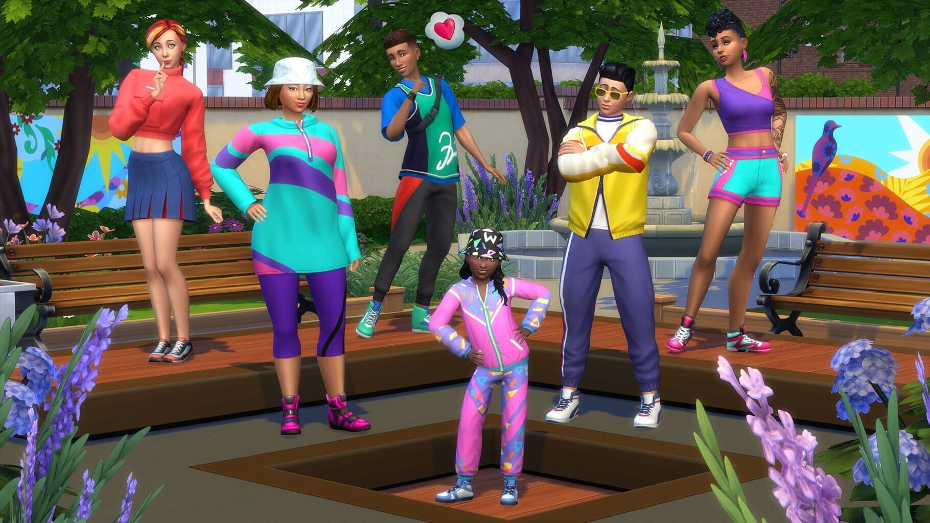 Captura de pantalla - The Sims 4: Throwback Fit Kit