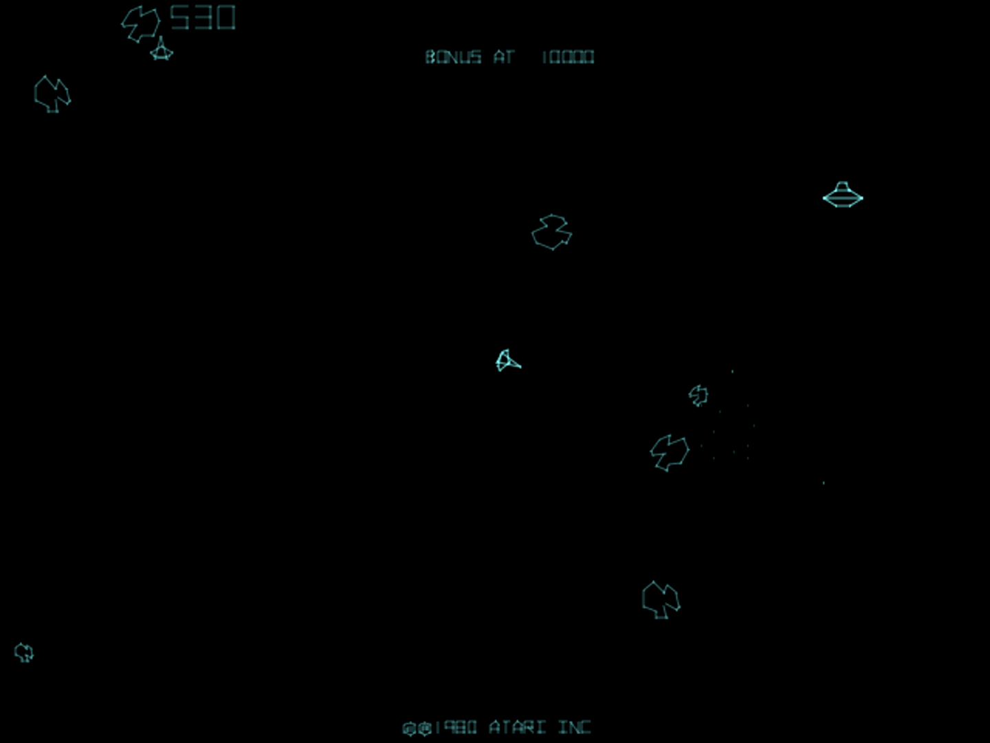 Asteroids Deluxe screenshot